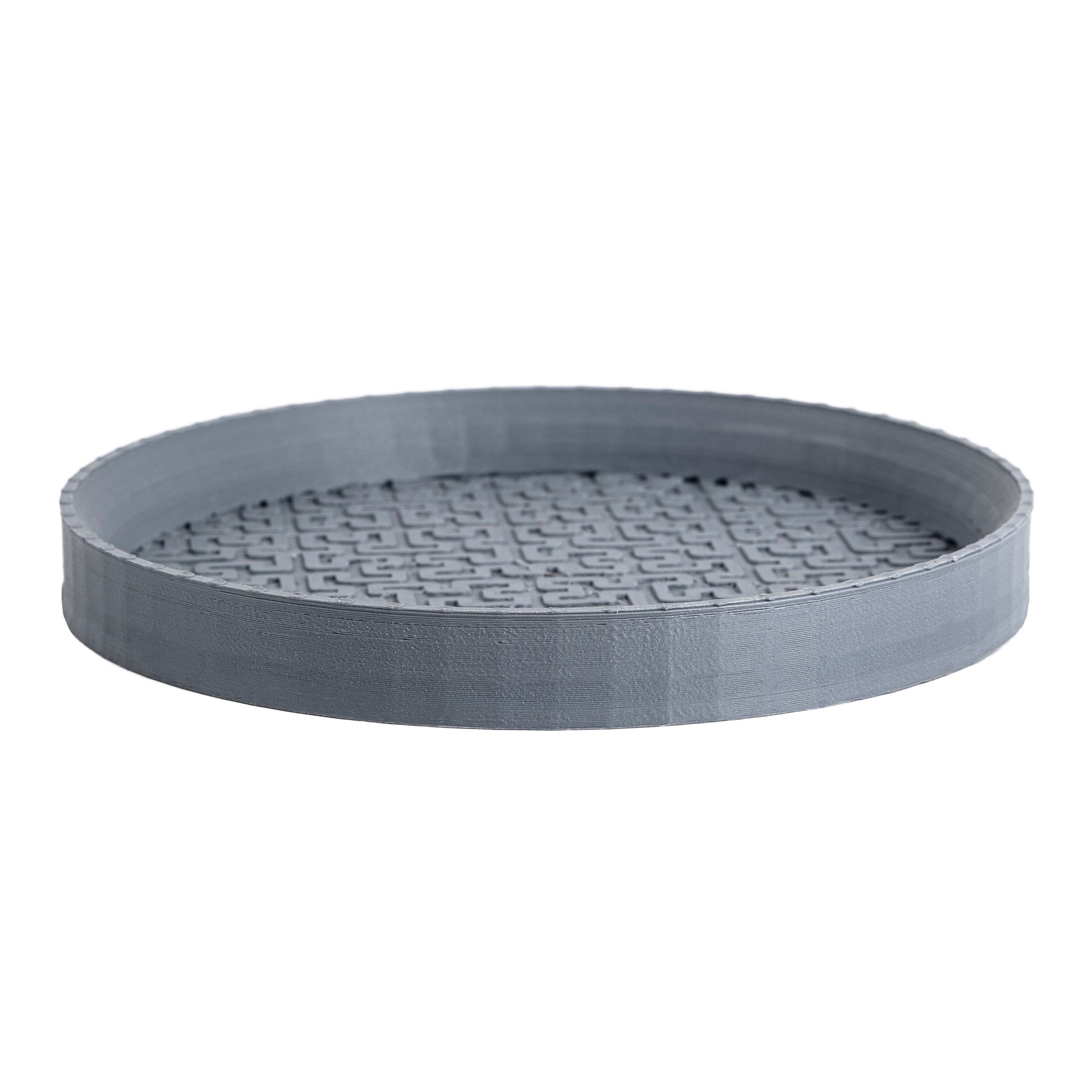 happimess USA2101D 6.5-Inches Platinum Plastic Plant Saucer