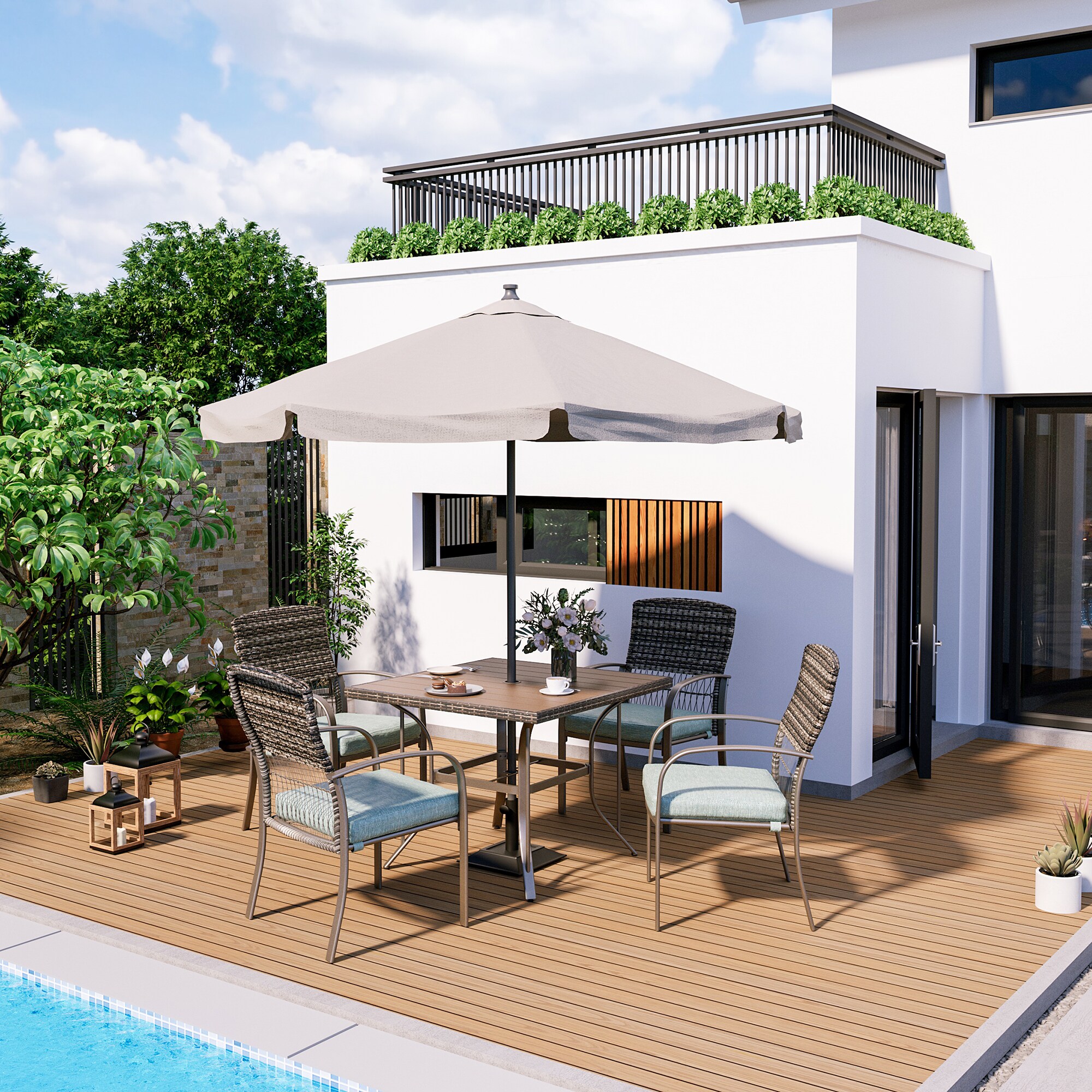 PamaPic TB-CZ-5JT-L-WL1 Patio-Dining-Sets - View #3