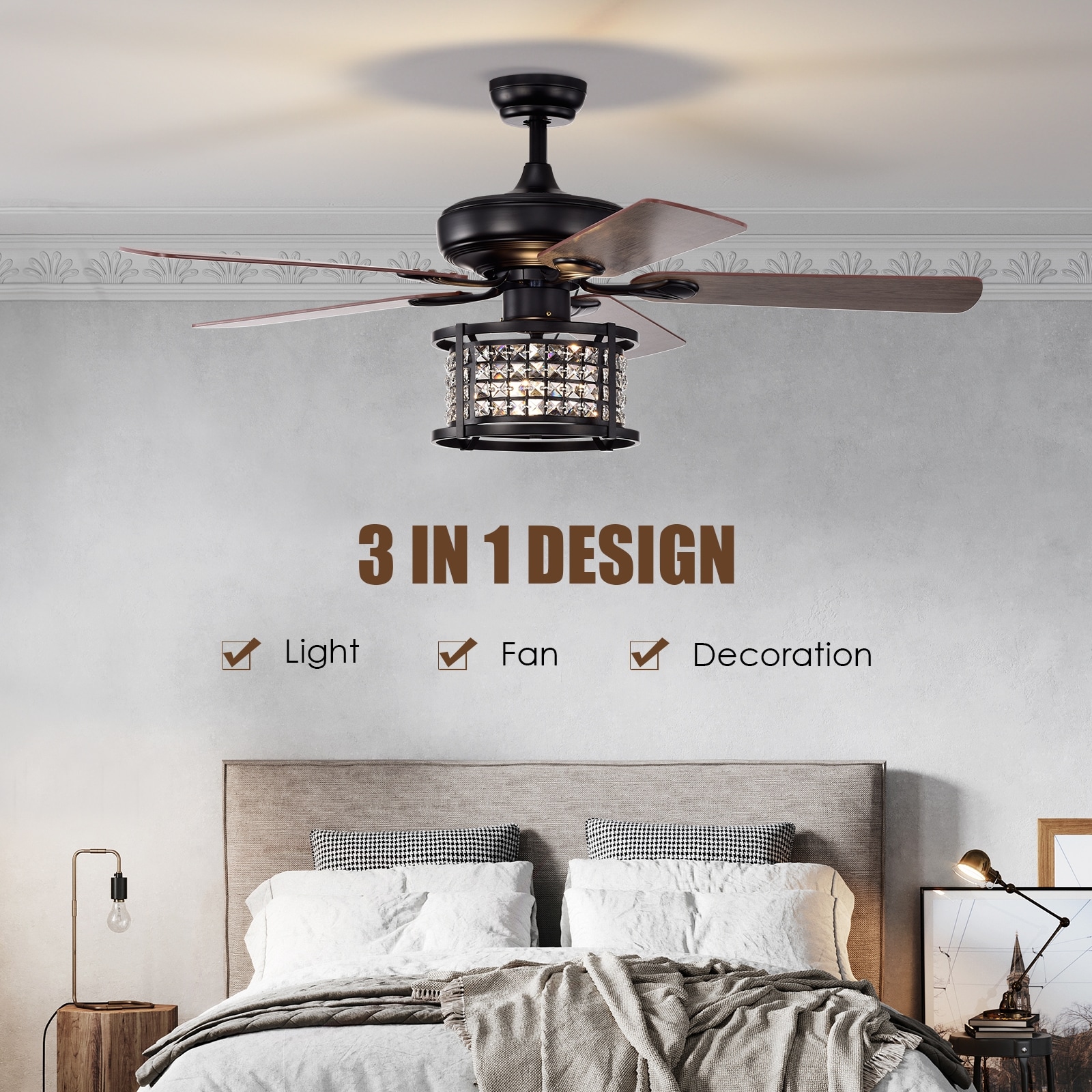 Forclover WYL2-C5252BK Ceiling-Fans - View #3