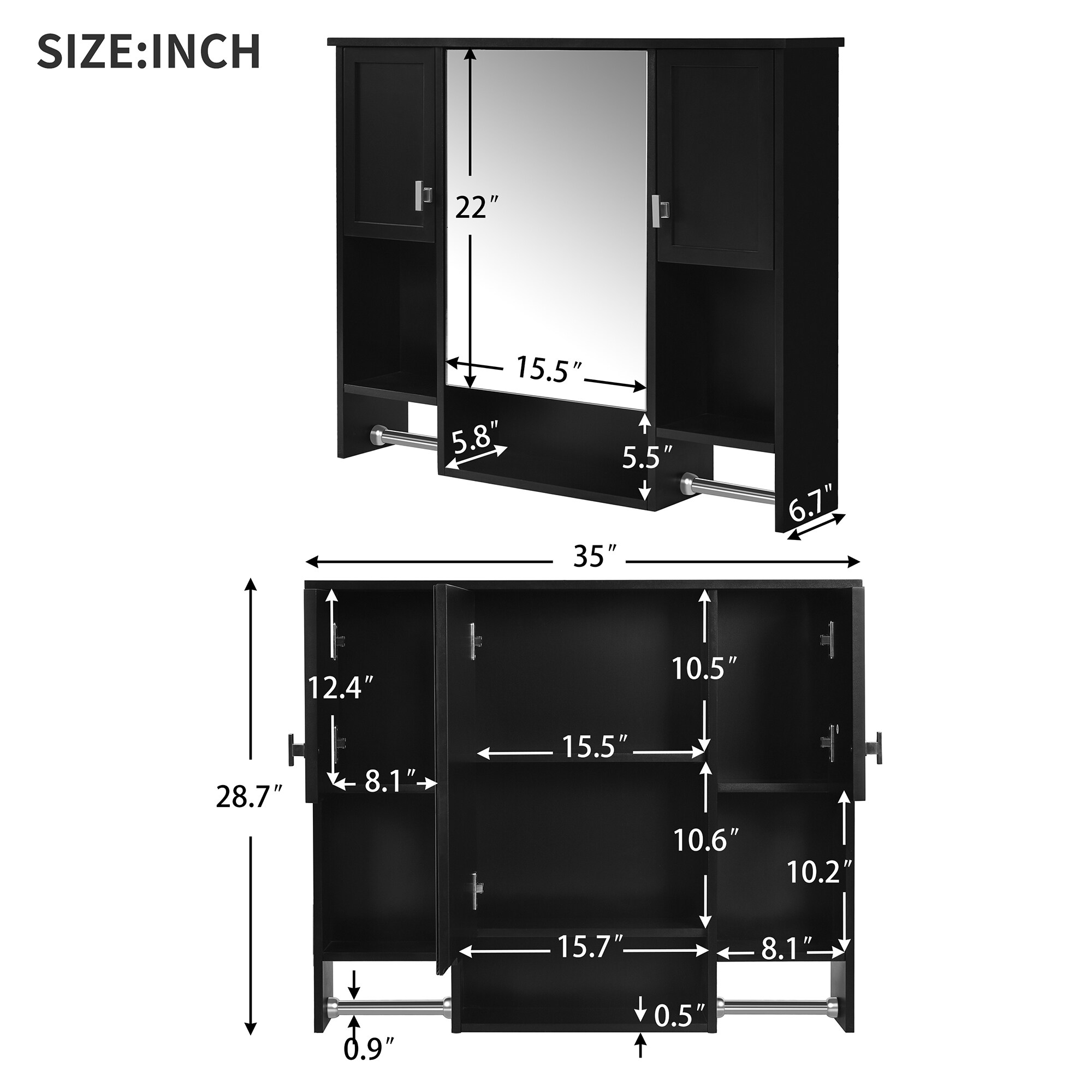 Forclover CM-N710P236929B Bathroom-Medicine-Cabinets - View #7