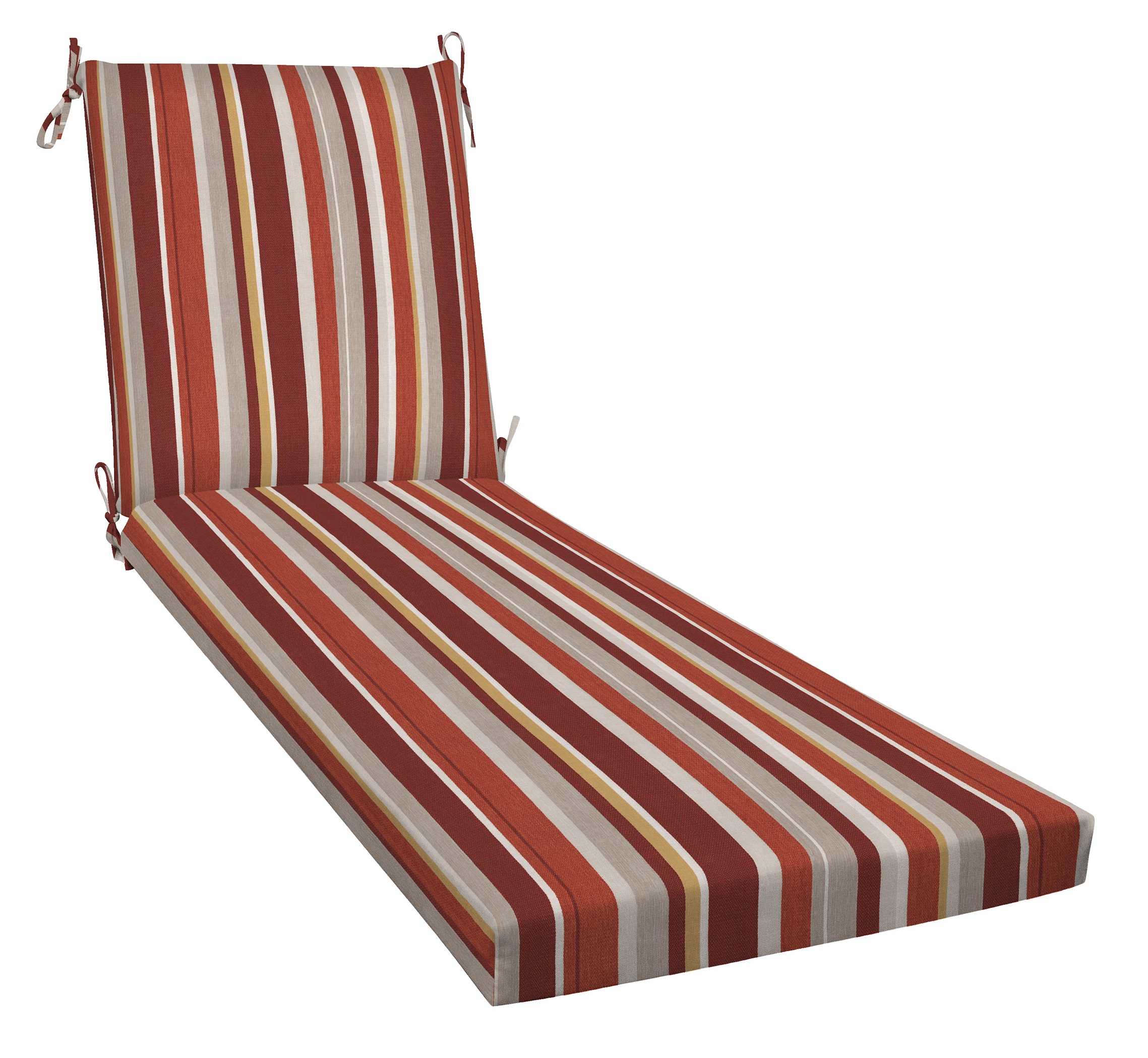 Style Selections 45 in x 22.5 in Stripe Brick Patio Chaise Lounge Chair Cushion in the Patio Furniture Cushions department at Lowes