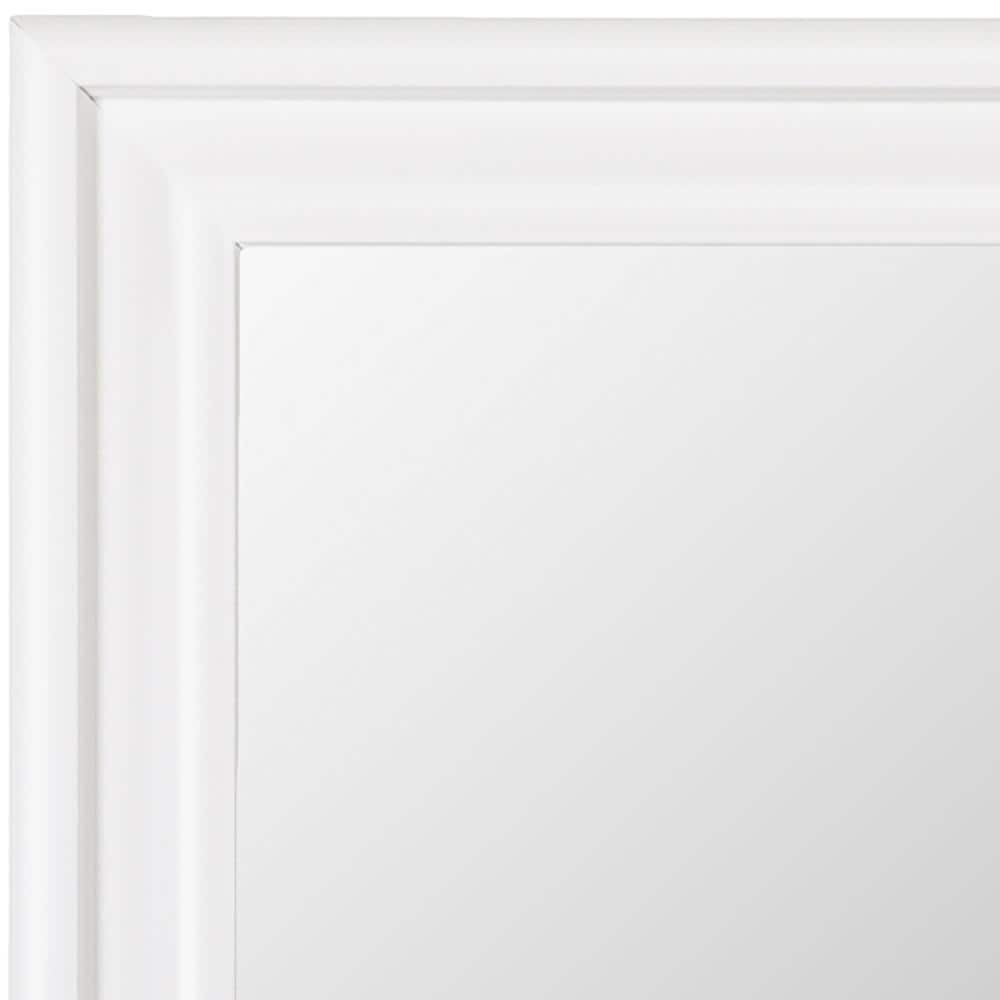 Gardner Glass Products 72-in W x 42-in H White MDF Transitional Mirror ...