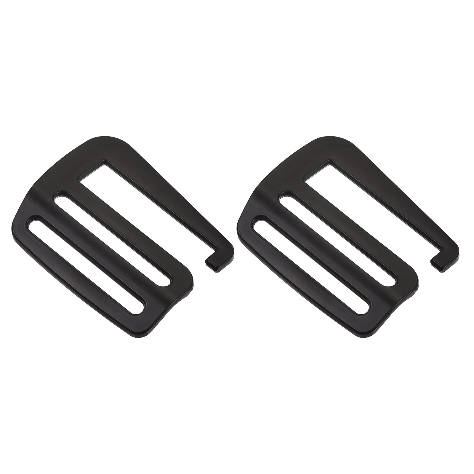 Unique Bargains - 2pcs Metal G Hooks Webbing Buckles 1.5-Inch 38mm G-Hook Wave Buckle Adjuster Sl...