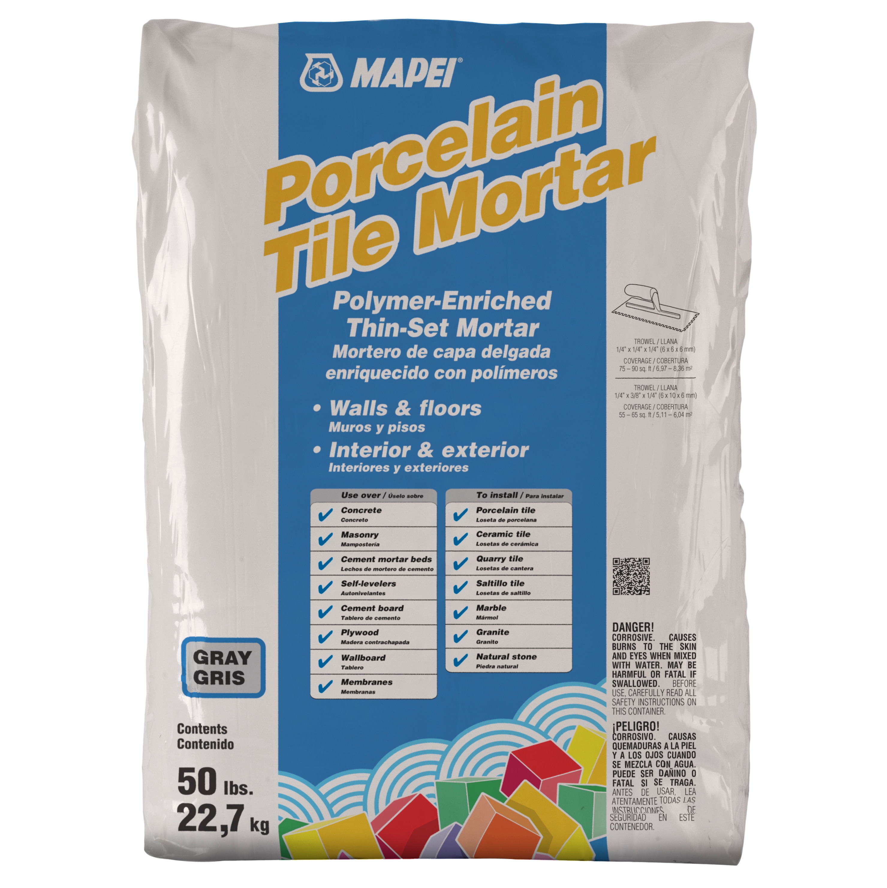 MAPEI Porcelain 50lb Gray Thinset Tile Mortar in the Mortar department