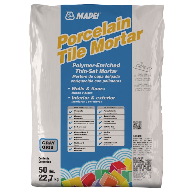 MAPEI Porcelain 50-lb Gray Thinset Tile Mortar in the Mortar department