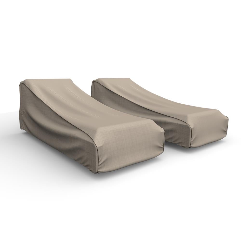 Tan 2 Pack 2-Pack Extra Large Budge P2W02TNNW1-2PK Sedona Patio Chaise Lounge Cover Durable Waterproof
