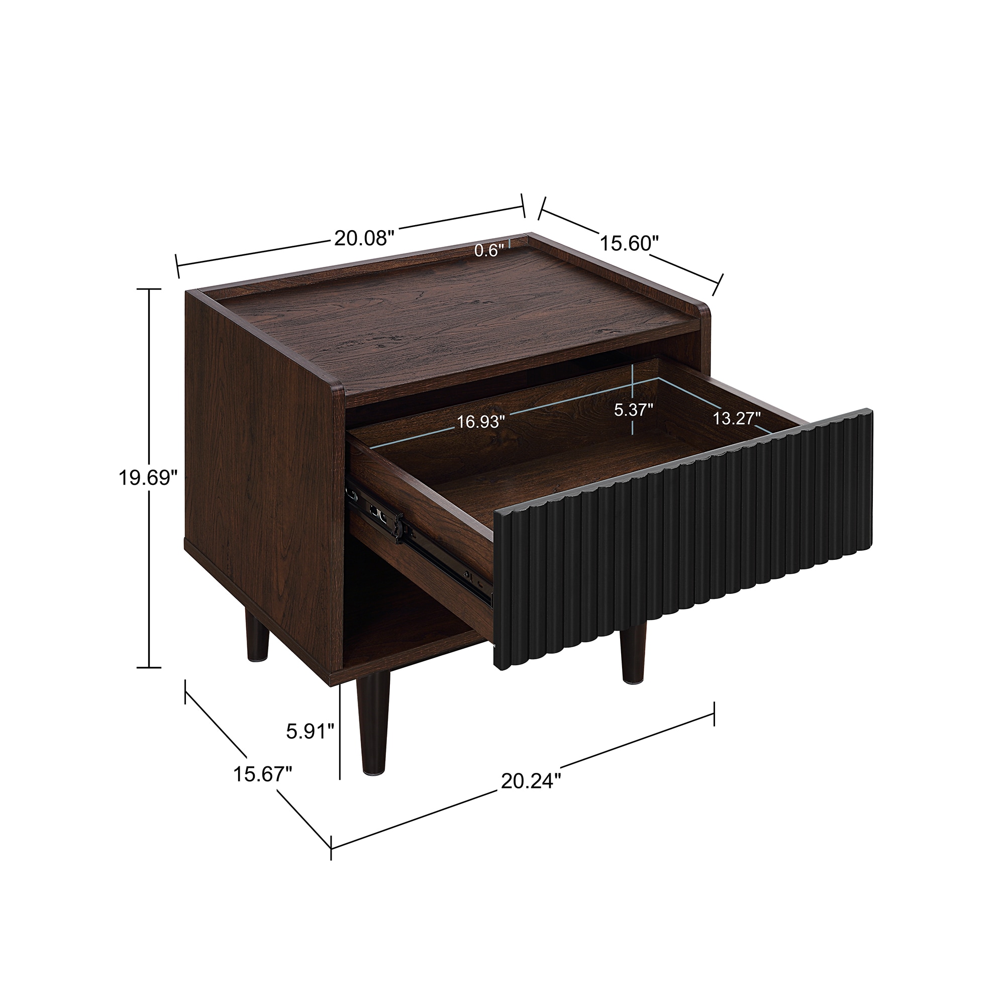 Manhattan Comfort 2-NS-10GLF-BK nightstands - View #3
