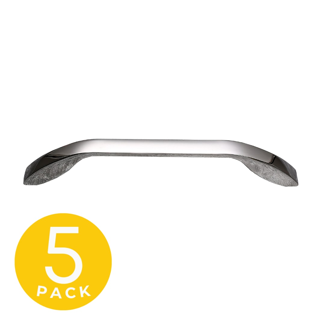 Sapphire SP-3191-192-CP-5 Gamma 7-1/2-in , 192mm Center to Center Polished Chrome Oval Handle For Use on Appliances Drawer Pulls 5 -Pack
