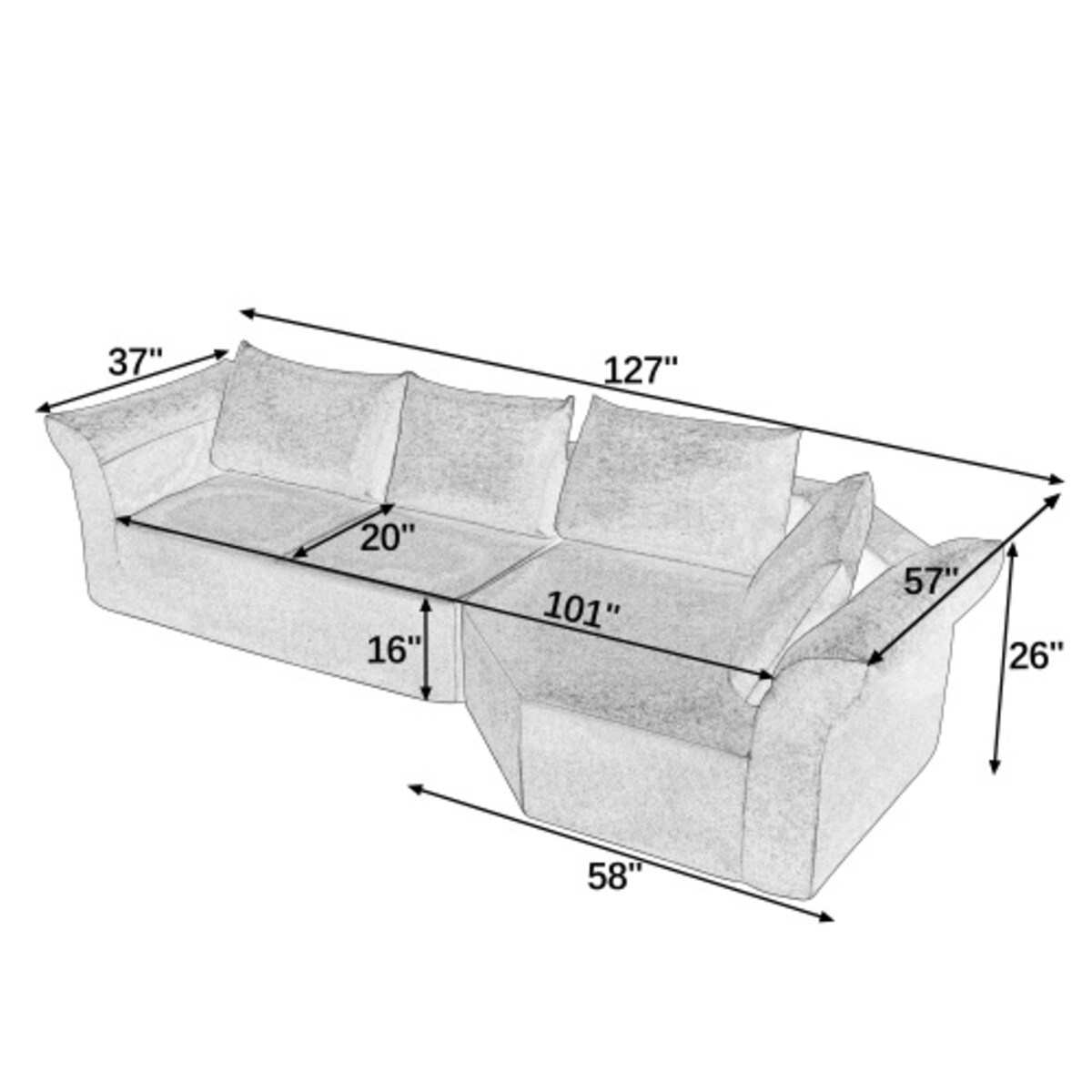 Dacicica W487S00622-WR-8.10 Sofas-Loveseats - View #4