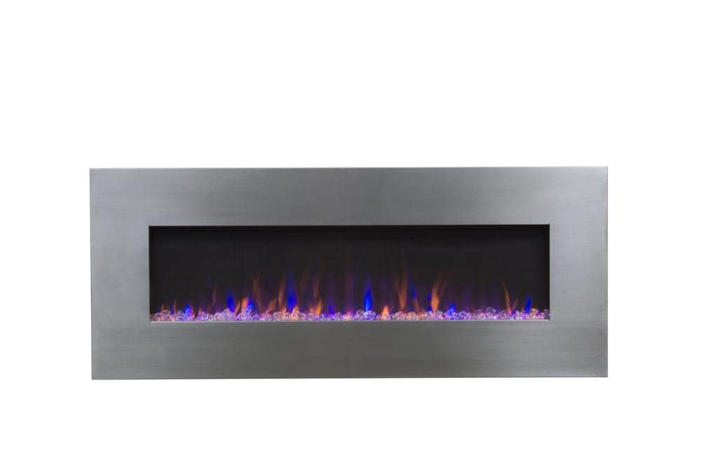 Stainless Steel Electric Fireplaces At Lowes Com