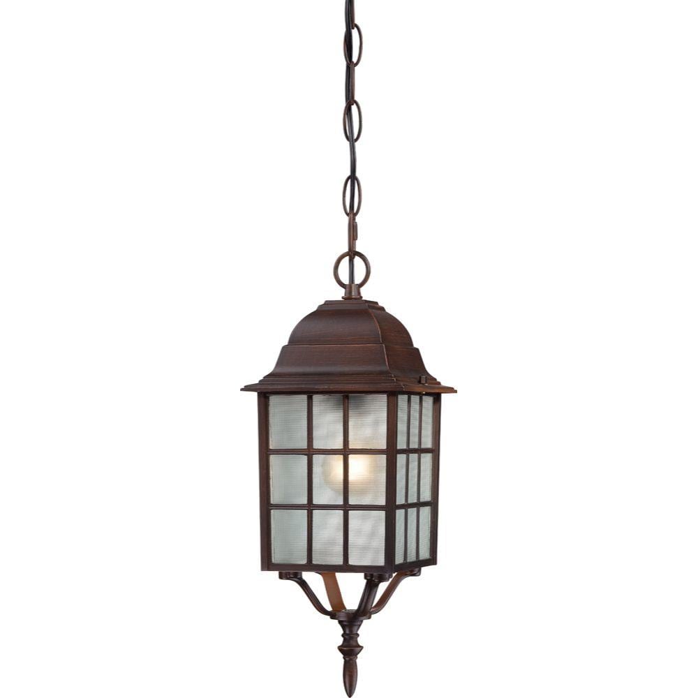  LW-SC531707 Rustic Bronze Transitional Frosted Glass Drum Mini Outdoor Hanging Pendant Light