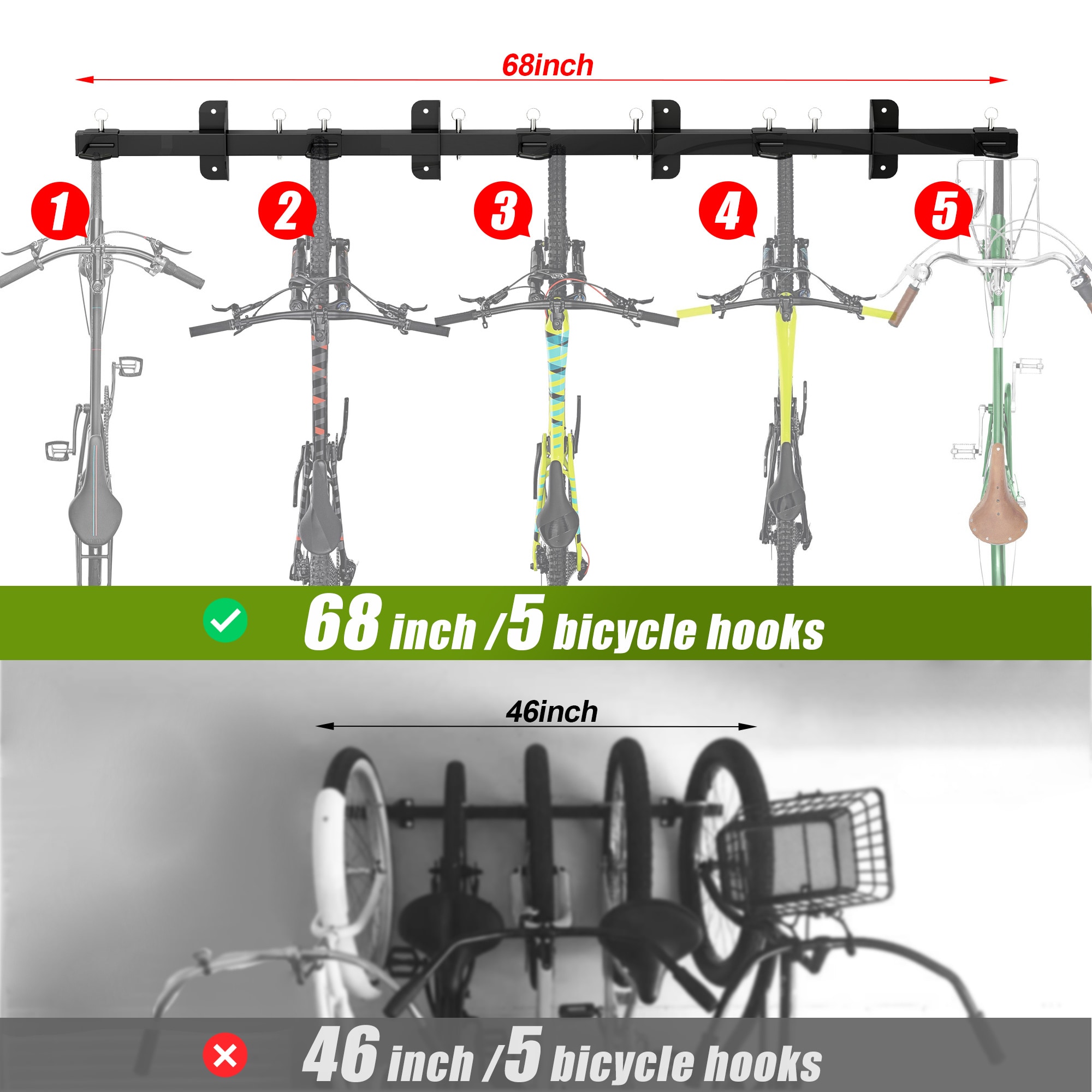 6 bike outlet wall rack