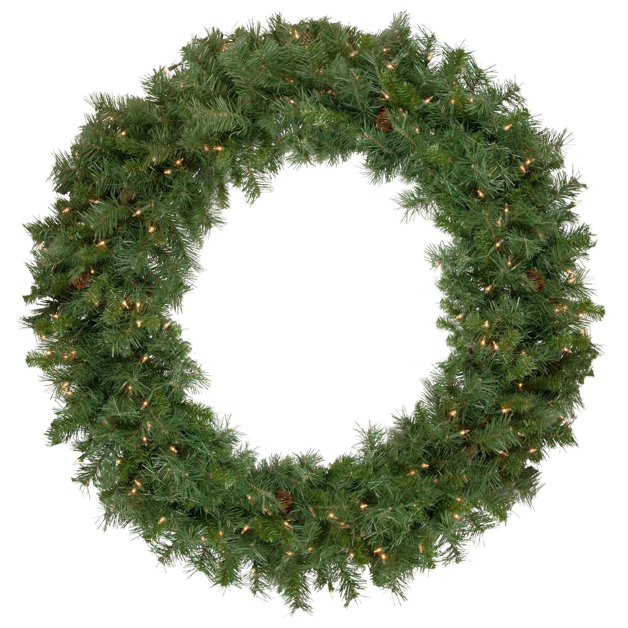 Northlight 34908604 48-in Pre-lit Indoor/Outdoor Green Pine Artificial Christmas Wreath