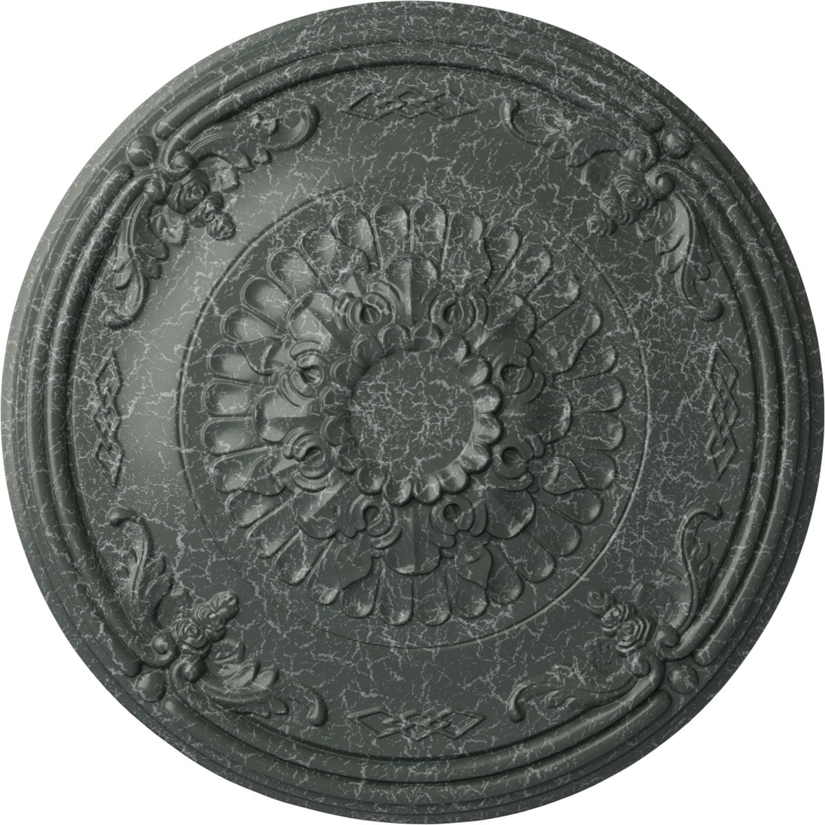 Ekena Millwork CM27ATAGC Athens 26.25-in W x 26.25-in L Painted Athenian Green Crackle Polyurethane Whole Ceiling Medallion