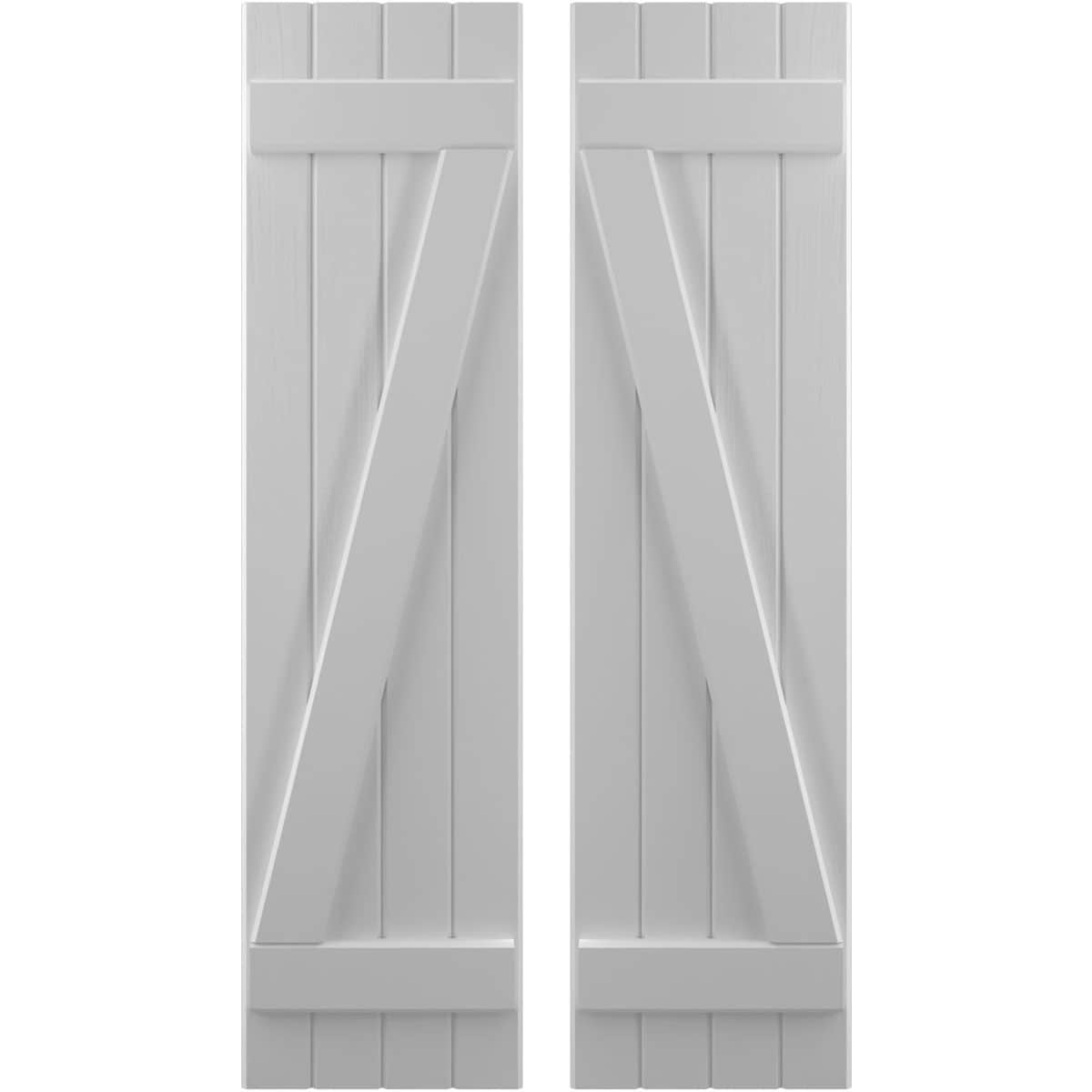 Gray Board and batten Exterior Shutters at Lowes.com