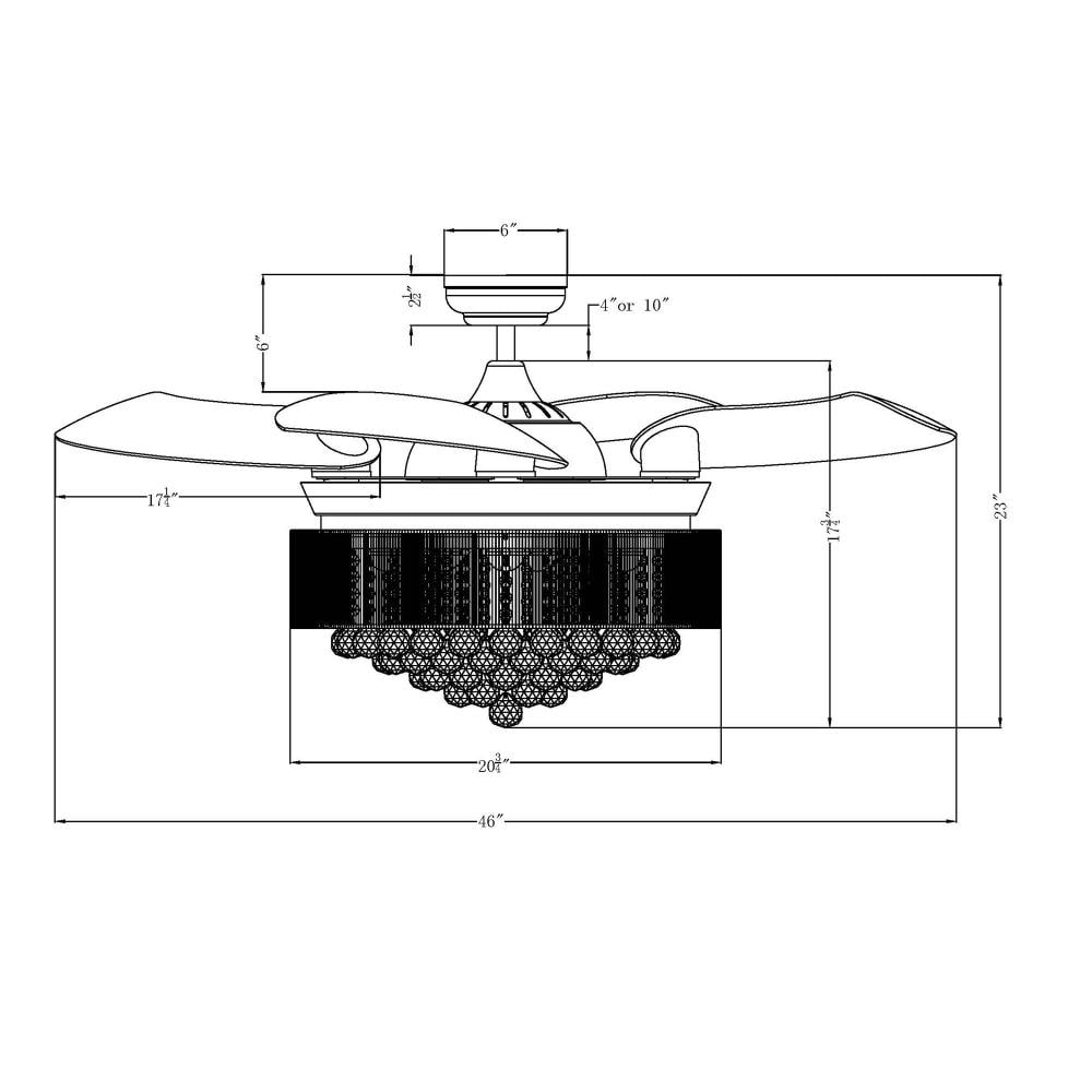 Matrix Decor MDF4601BK110V Ceiling-Fans - View #7