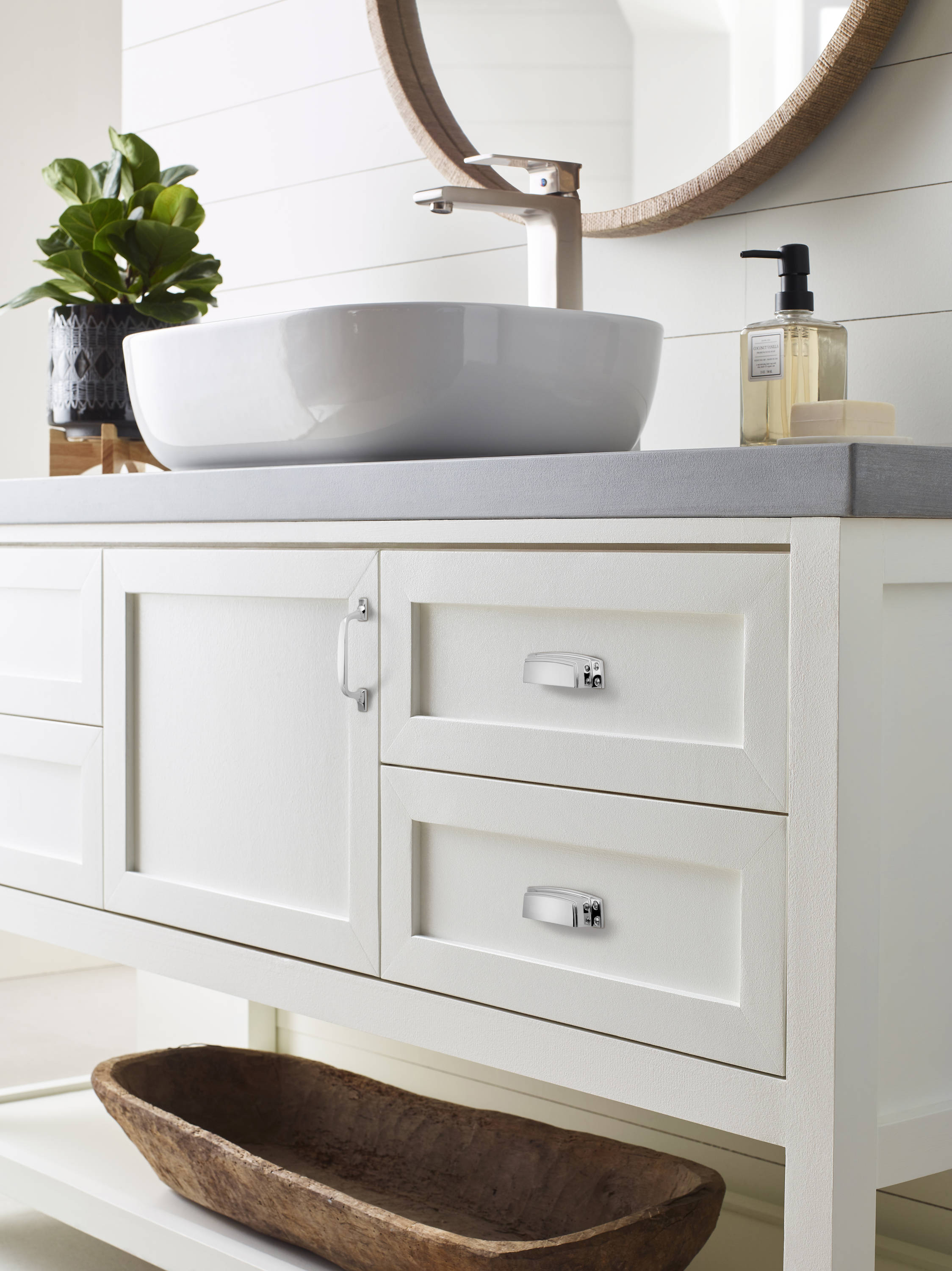 Highland Ridge Polished Chrome Cabinet Drawer Pull with Mounting Hardware