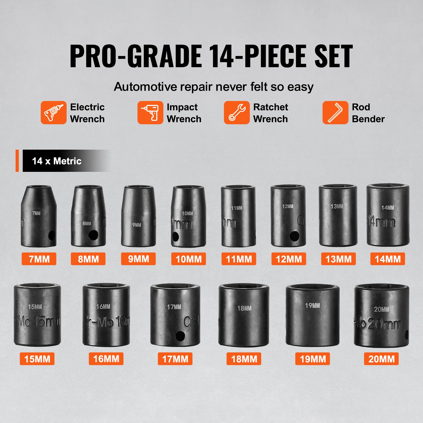 VEVOR SCCJTTZJ1CRM06169V0 Impact-Socket-Sets - View #3
