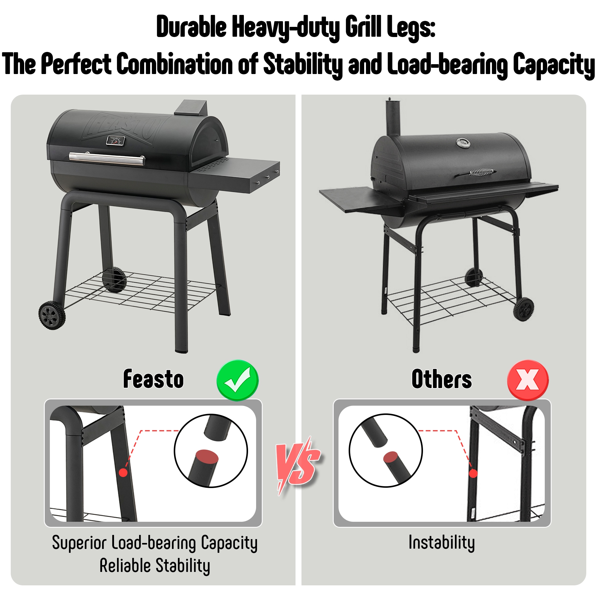 Feasto CG3019 Charcoal-Grills - View #7