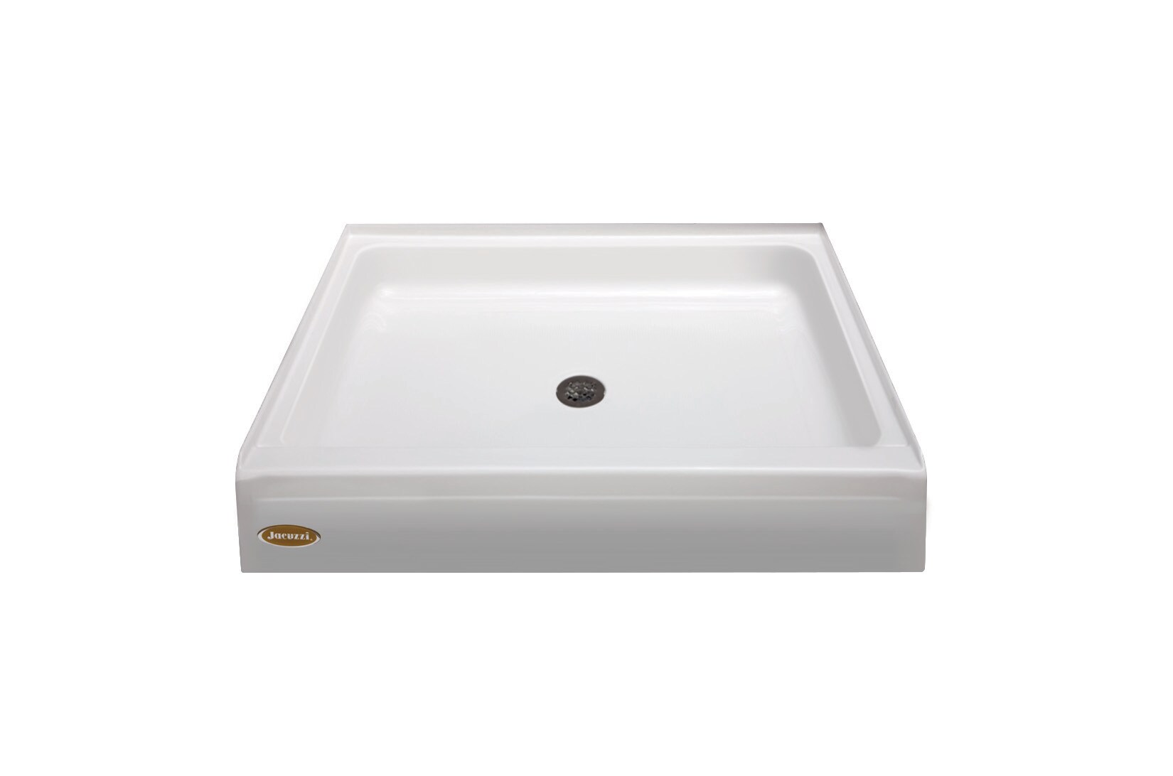 Jacuzzi S348959 Cayman 42-in W x 42-in L with Center Drain Square Shower Base (White)