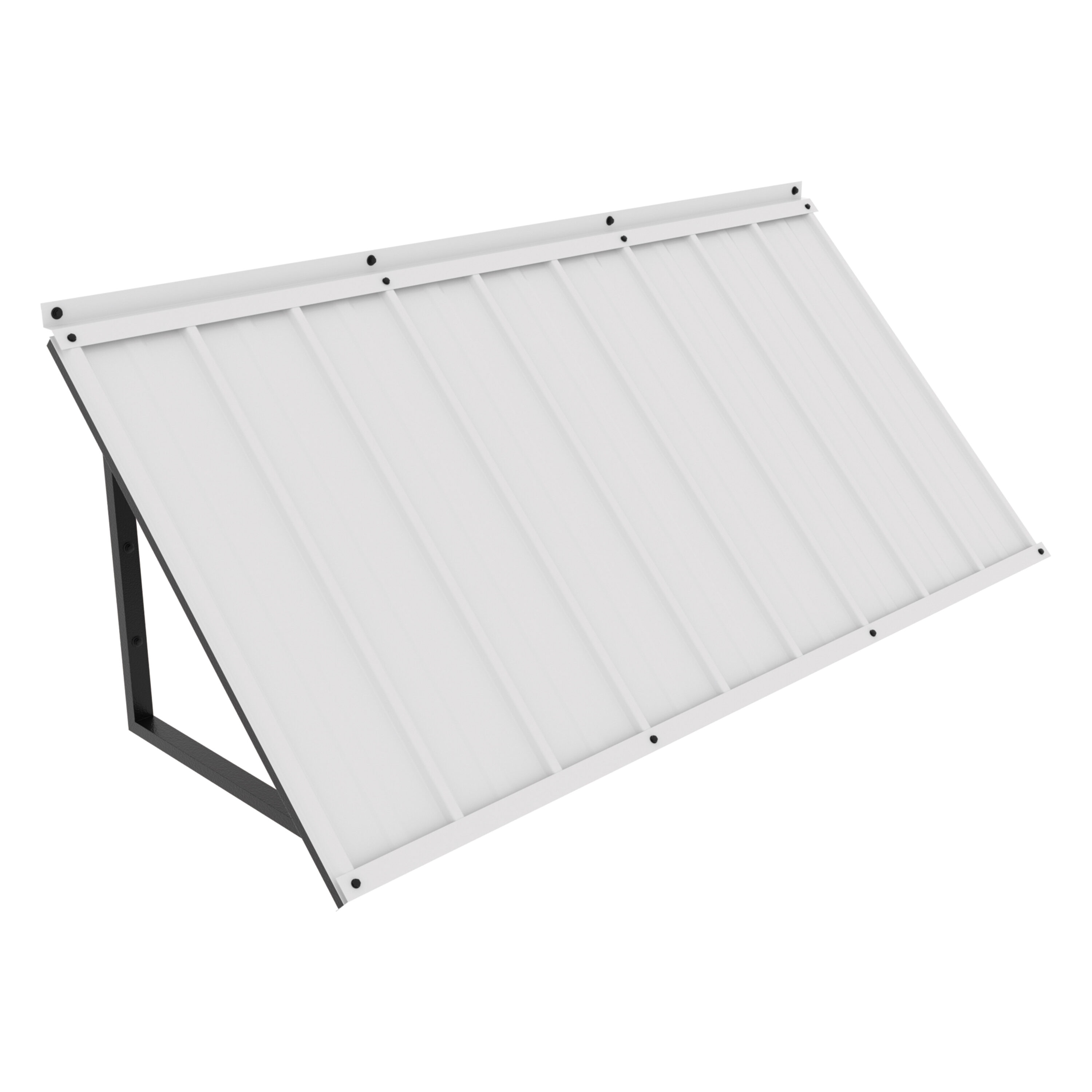 VEIKOUS Metal Awning 62.56-in Width x 24.7-in Height x 23.45-in Projection White Metal Fixed Window/Door Awning