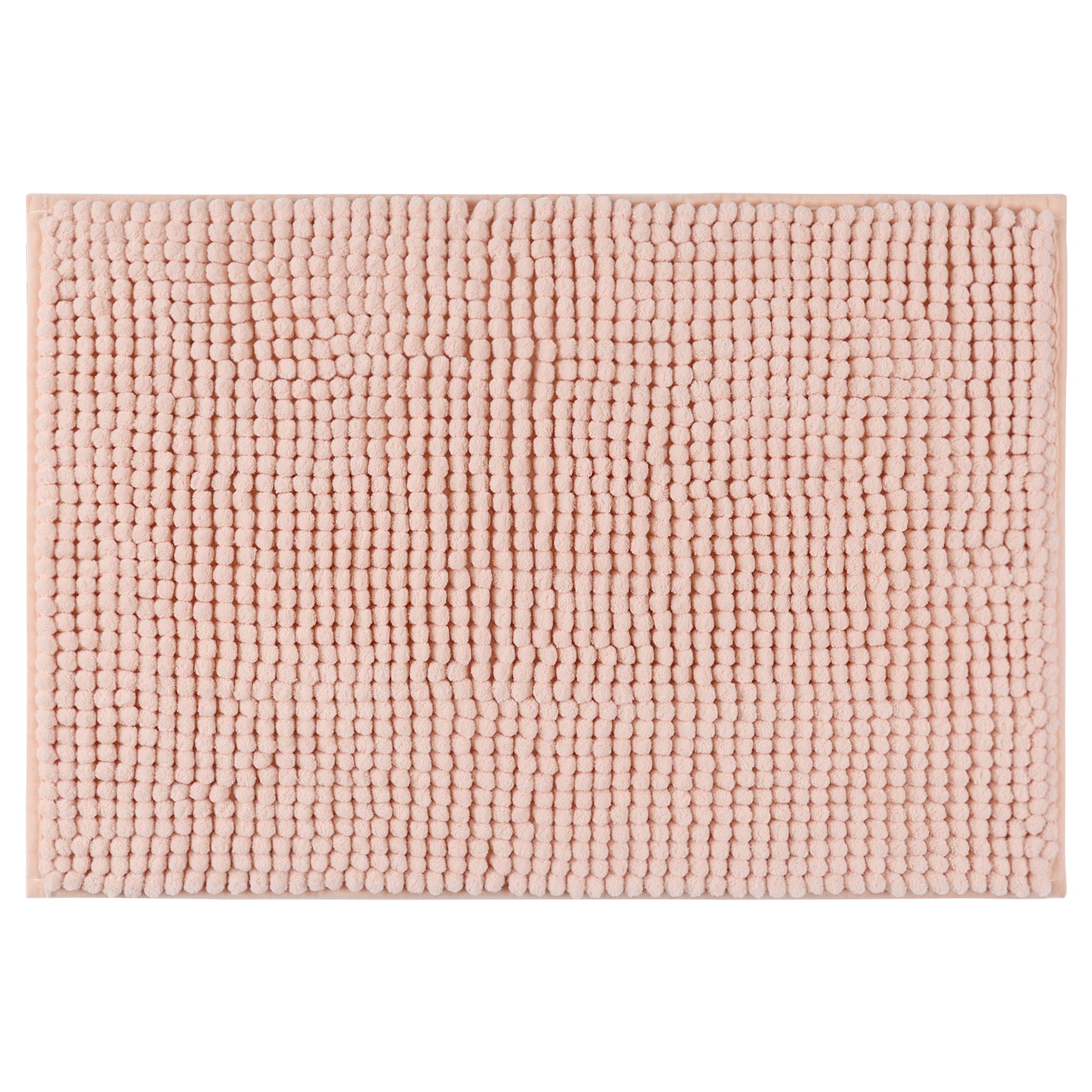 Unique Bargains Bathroom Rugs Plush Fluffy Bath Mats Non Slip Microfiber Quick Dry Anti Skid Absorbent Shaggy 20 x 32 Inch Pink