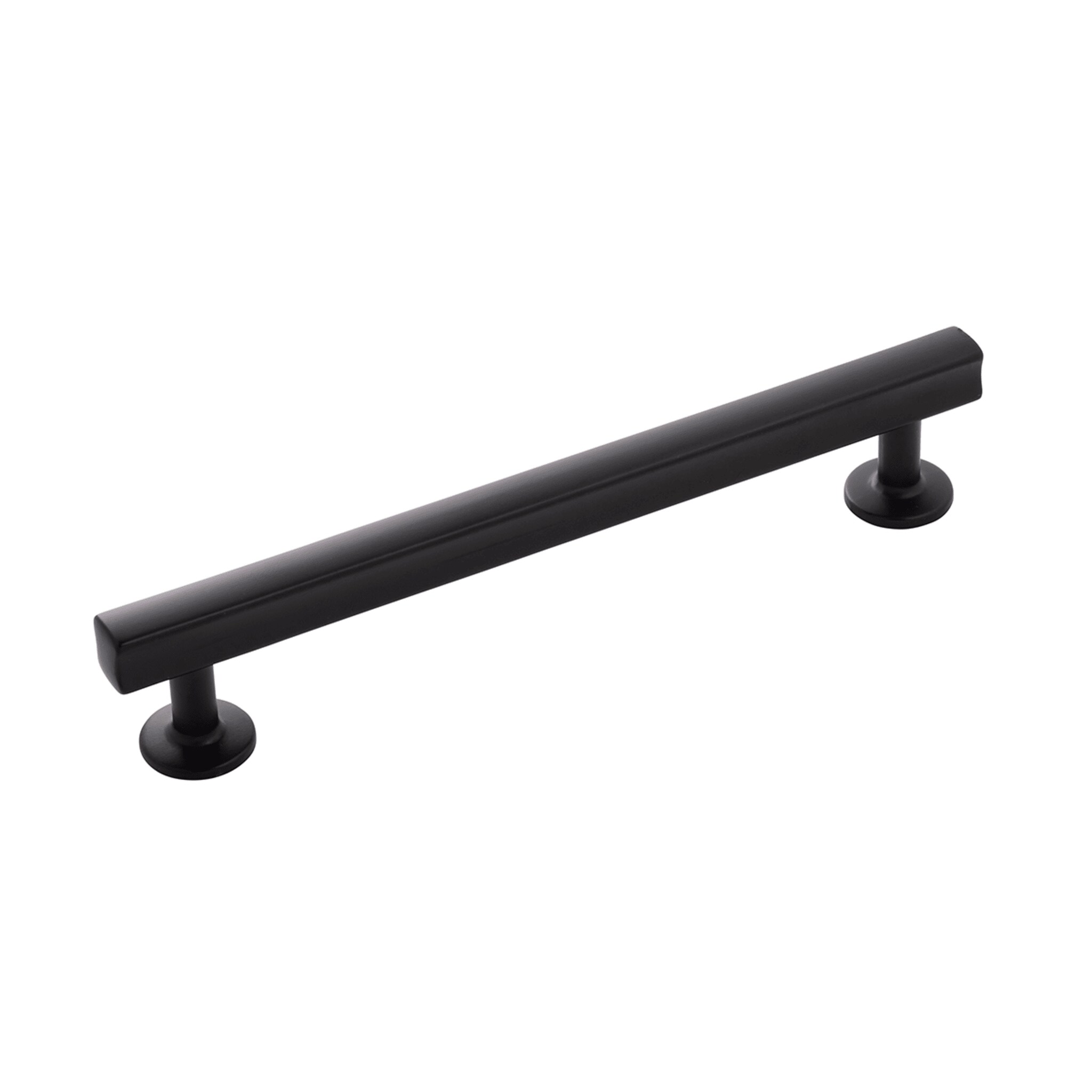 Matte Black Solid Core Kitchen Cabinet Pull, 6-5/16 Inch