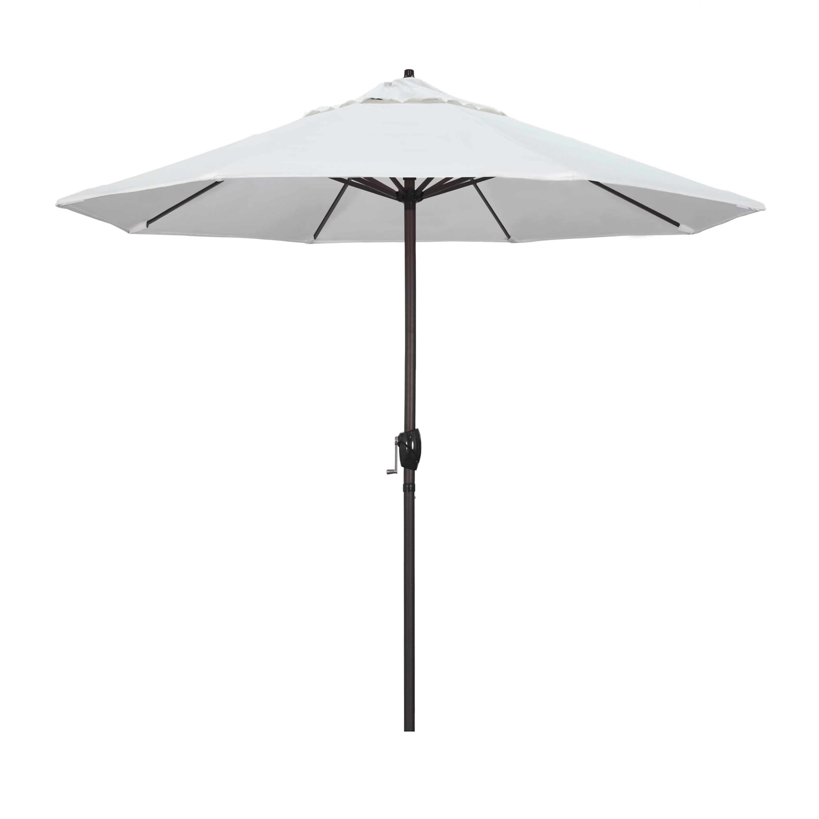 California Umbrella ATA908117-5404 9-ft Aluminum White Market Patio Umbrella