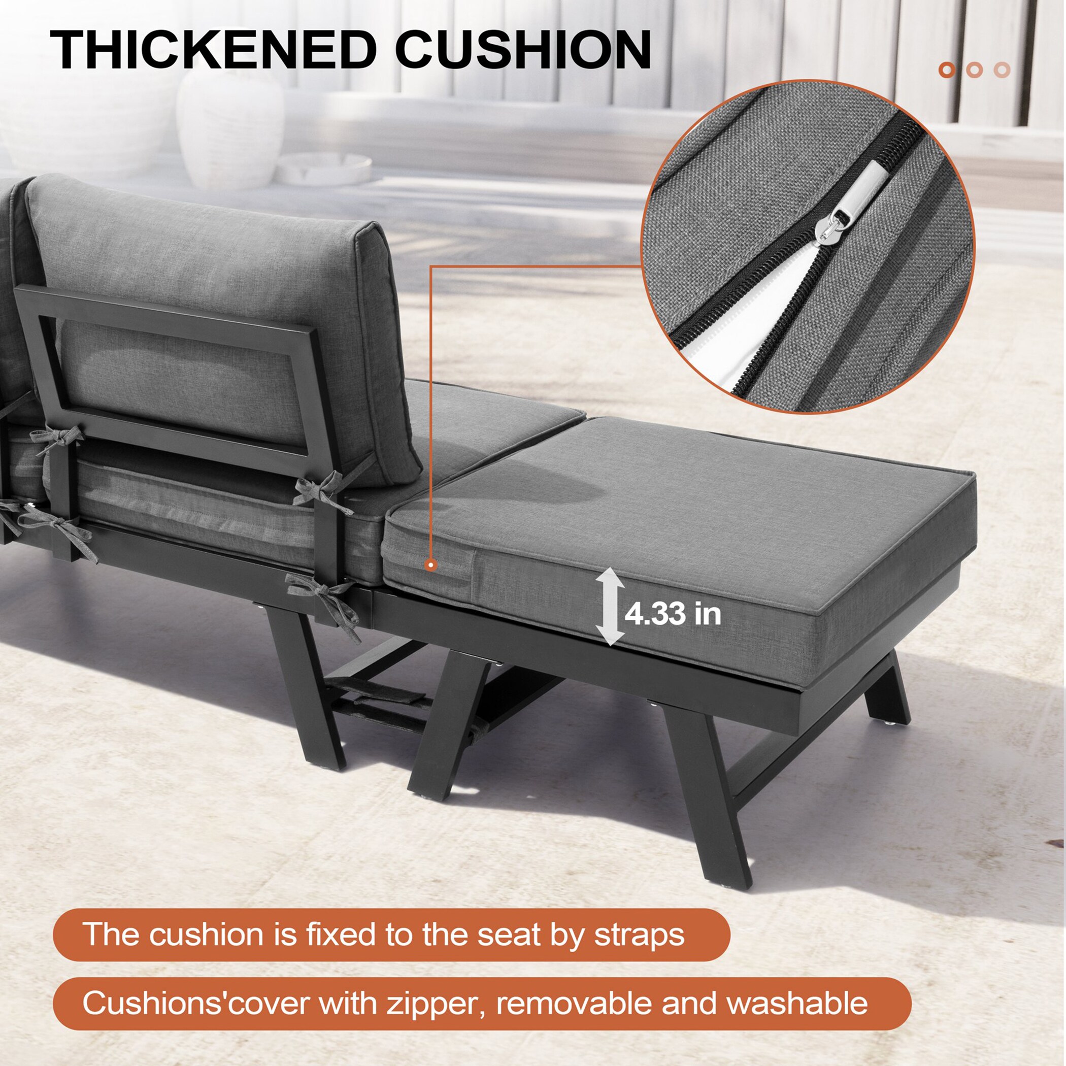 Crestlive Products CL-SF004GRY Patio-Sofas-Daybeds - View #7