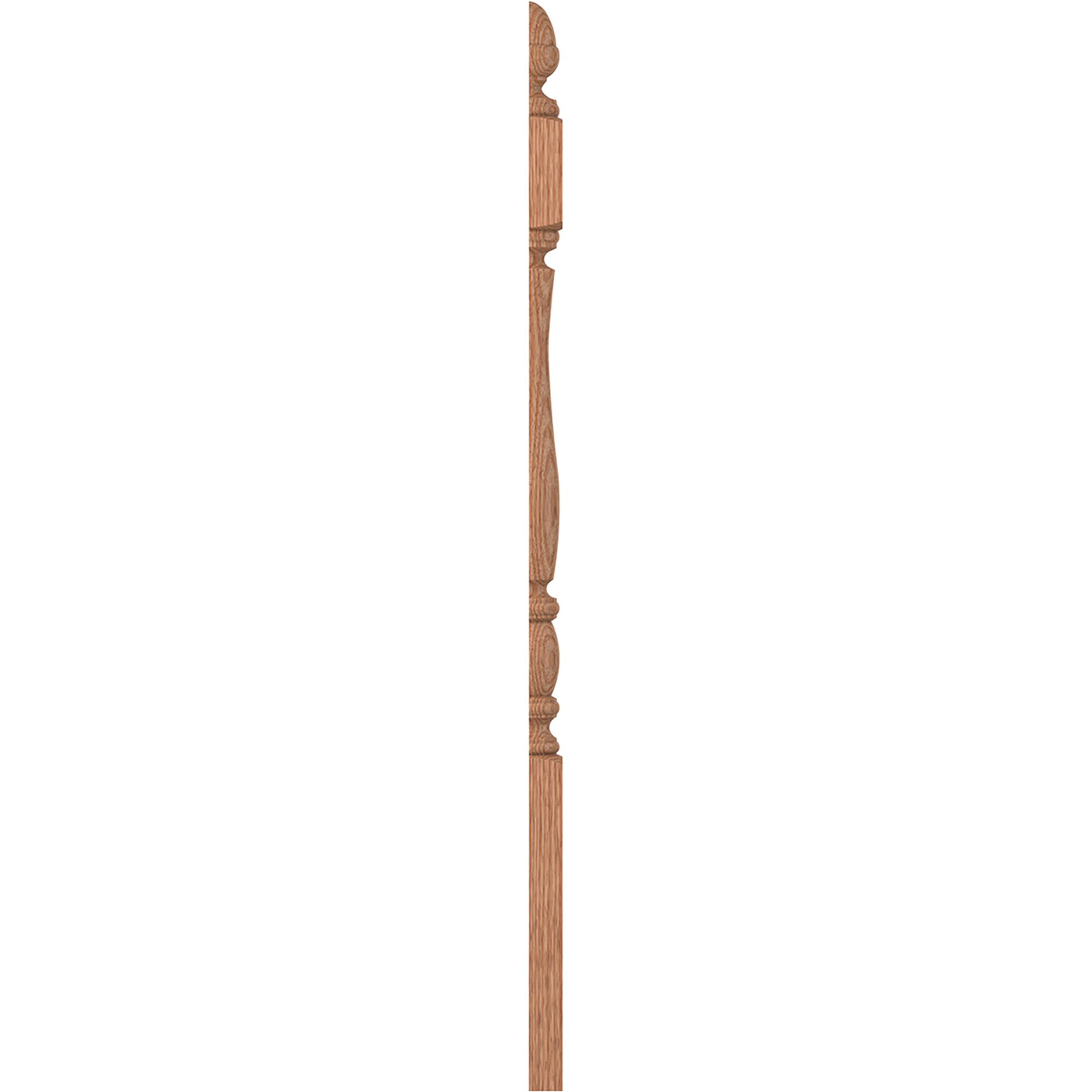 L.J. Smith Stair Systems LJP-3240 1-2-O 3-in x 47.4375-in Unfinished Red oak Stair Newel Post