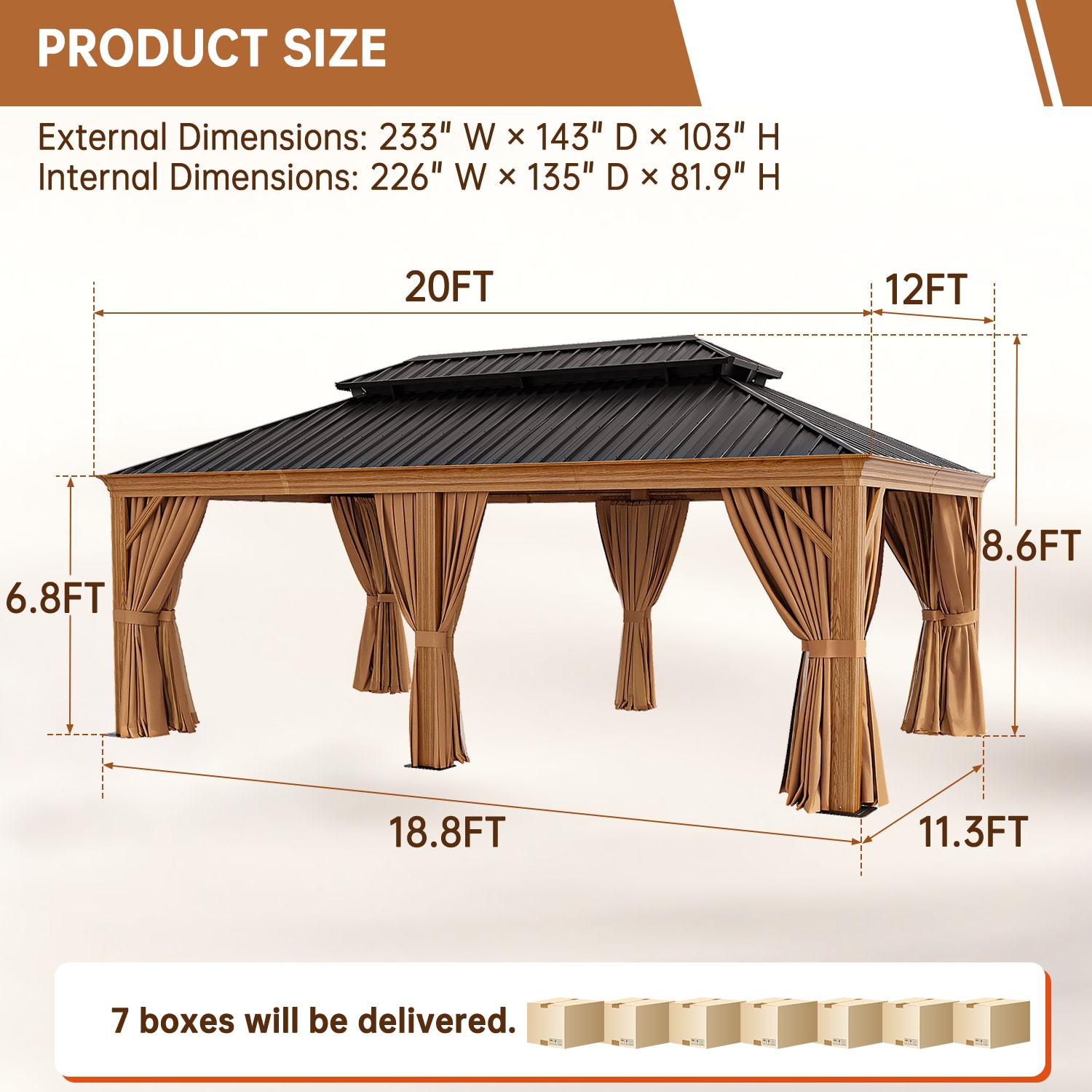 Bapipro BPGB29L32 Wood-Resin-Gazebos - View #10
