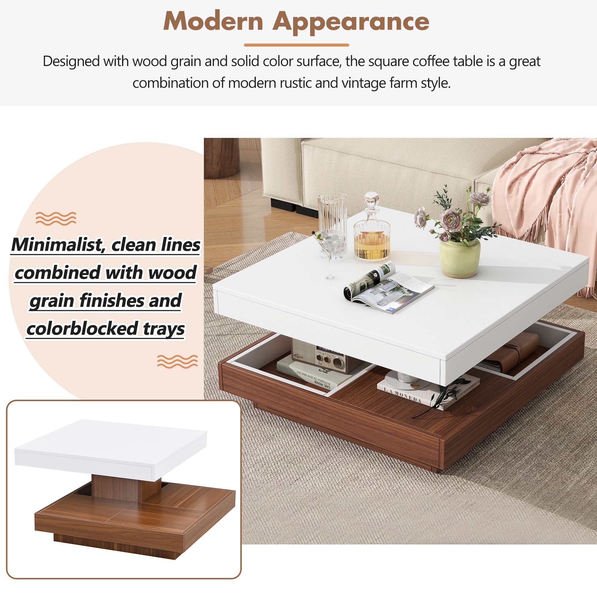 ModernLuxe N721P191981K Coffee-Tables - View #2