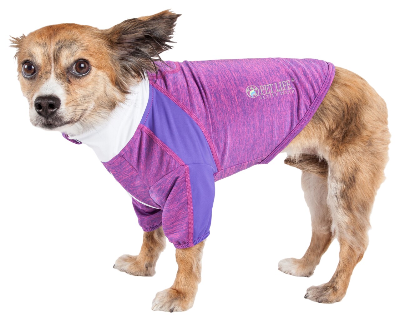 Pet Life Active 'Warf Speed' Heathered Ultra-Stretch Sporty Performance Dog T-Shirt (Blue - X-Small)