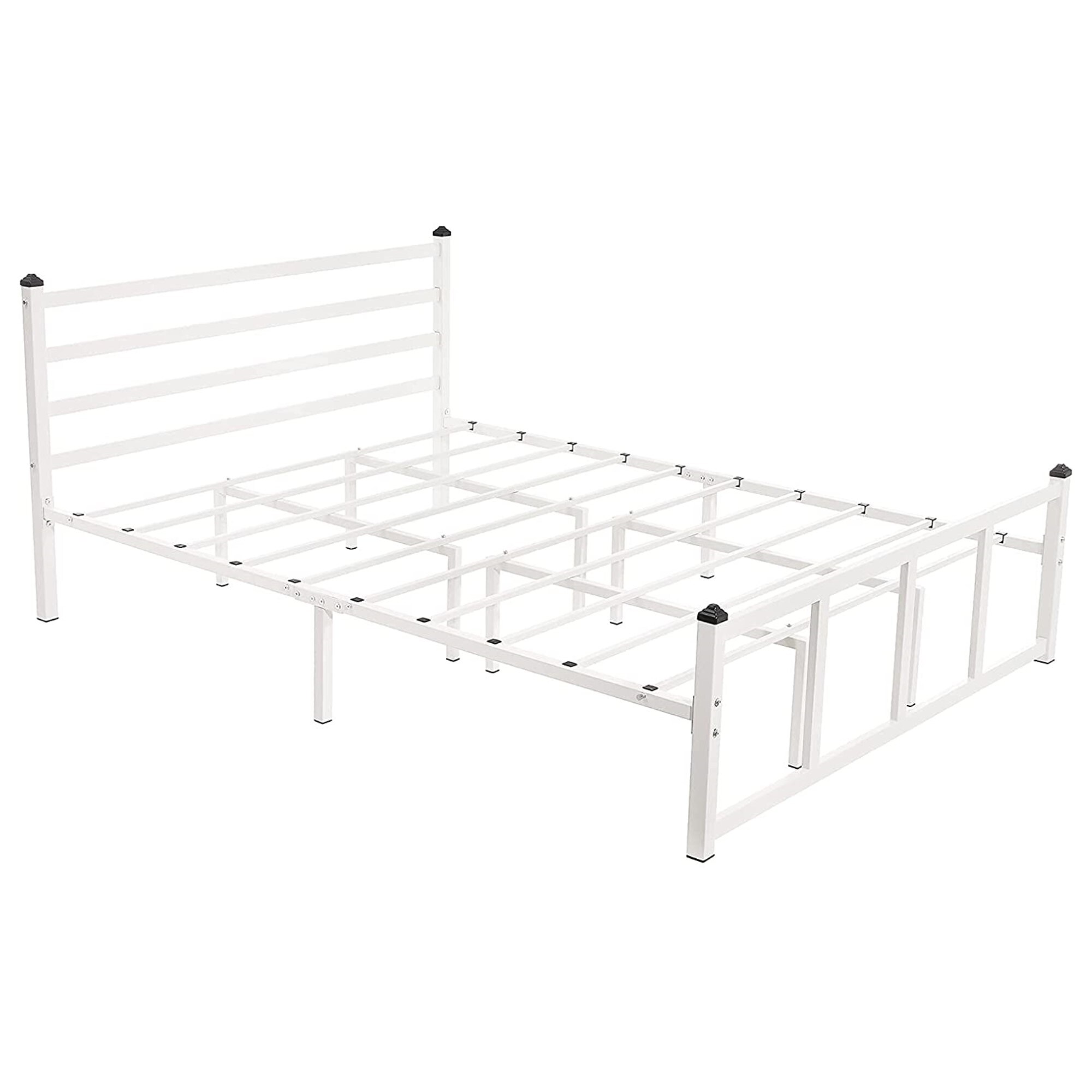 Bed Frame Full Size White Metal Bed Frame Bedroom Furniture At Lowes.com