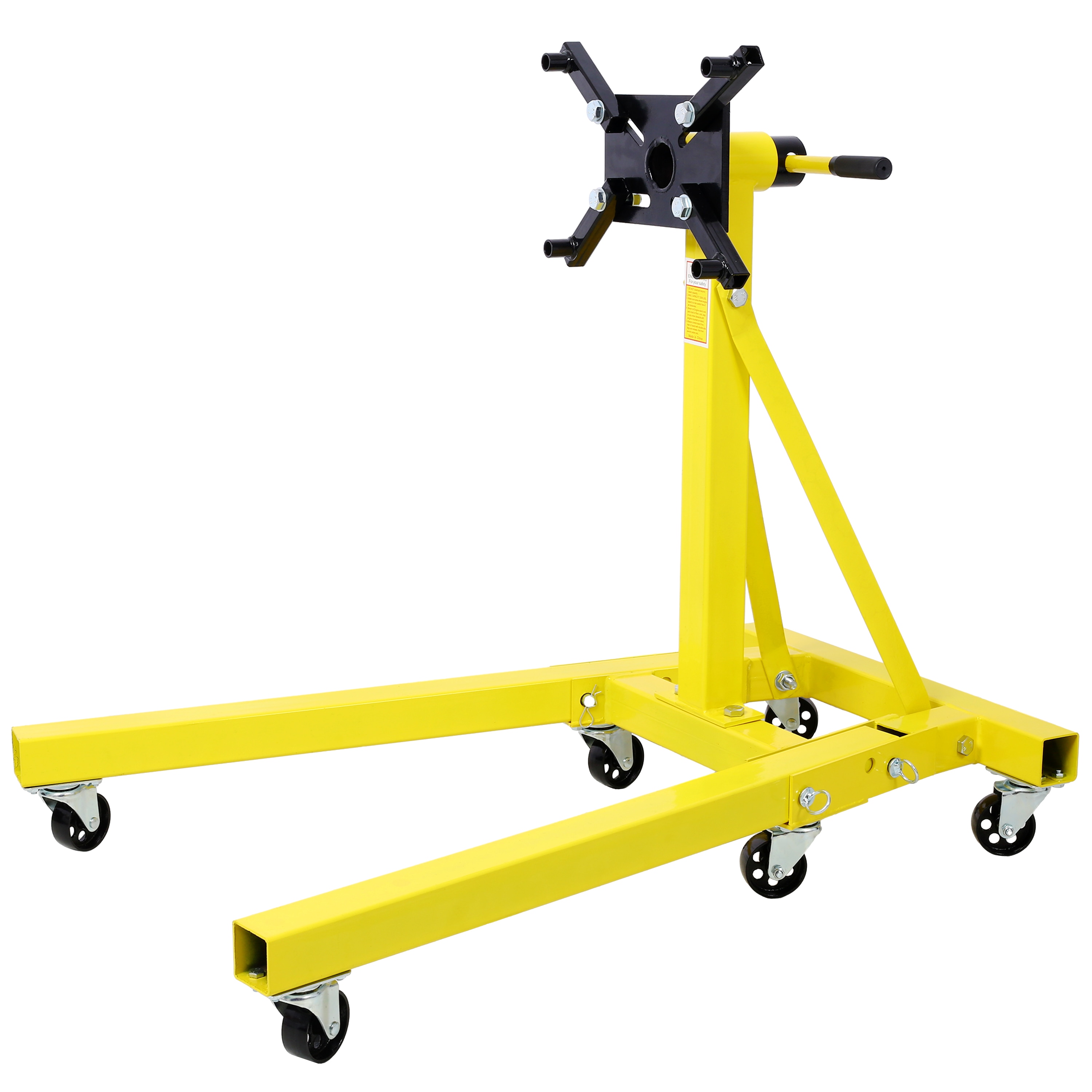 Kahomvis GH-2QP214-06 Folding Engine Stand 2000 LBS Capacity Motor Hoist 360 Degree Adjustable Mounting Head Dolly Mover Auto Repair Rebuild Jack