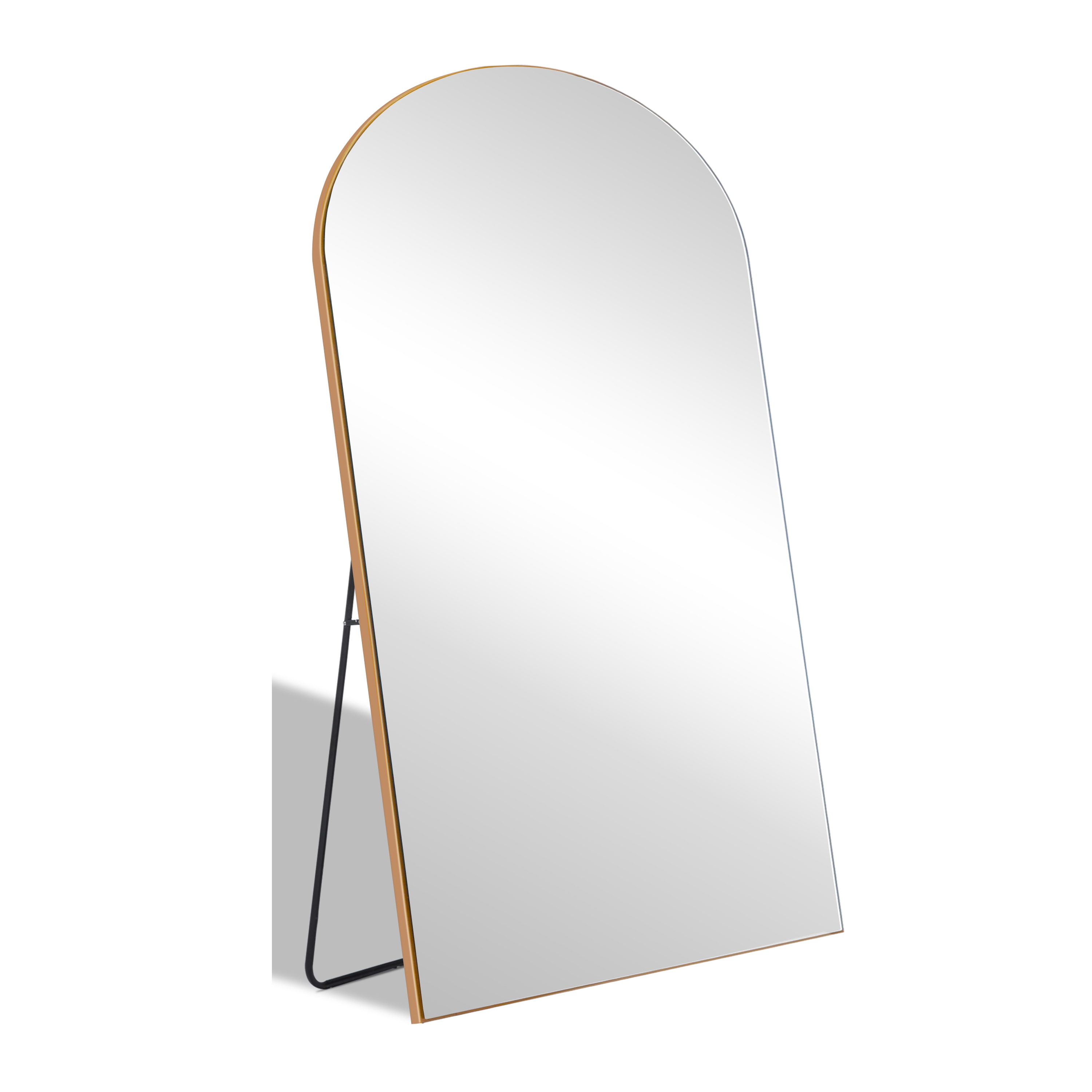 Gaierptone CRX8XMMXBN6 32-Inches W x 71.0-Inches H Arch Gold Framed Full Length Floor Mirror