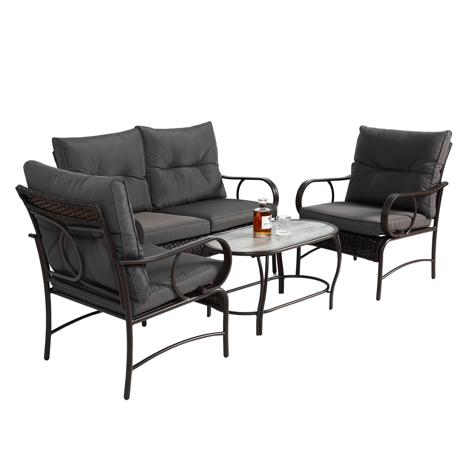 SINOFURN SYA020338GY Patio-Conversation-Sets - View #8
