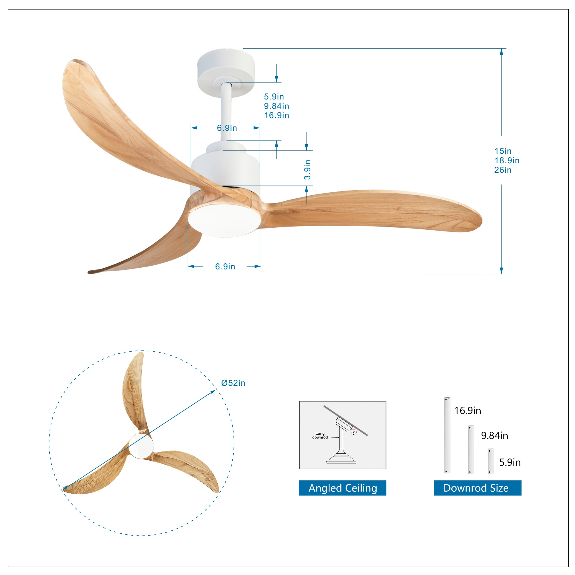 LTMATE LSHEM-5007-WH Ceiling-Fans - View #7