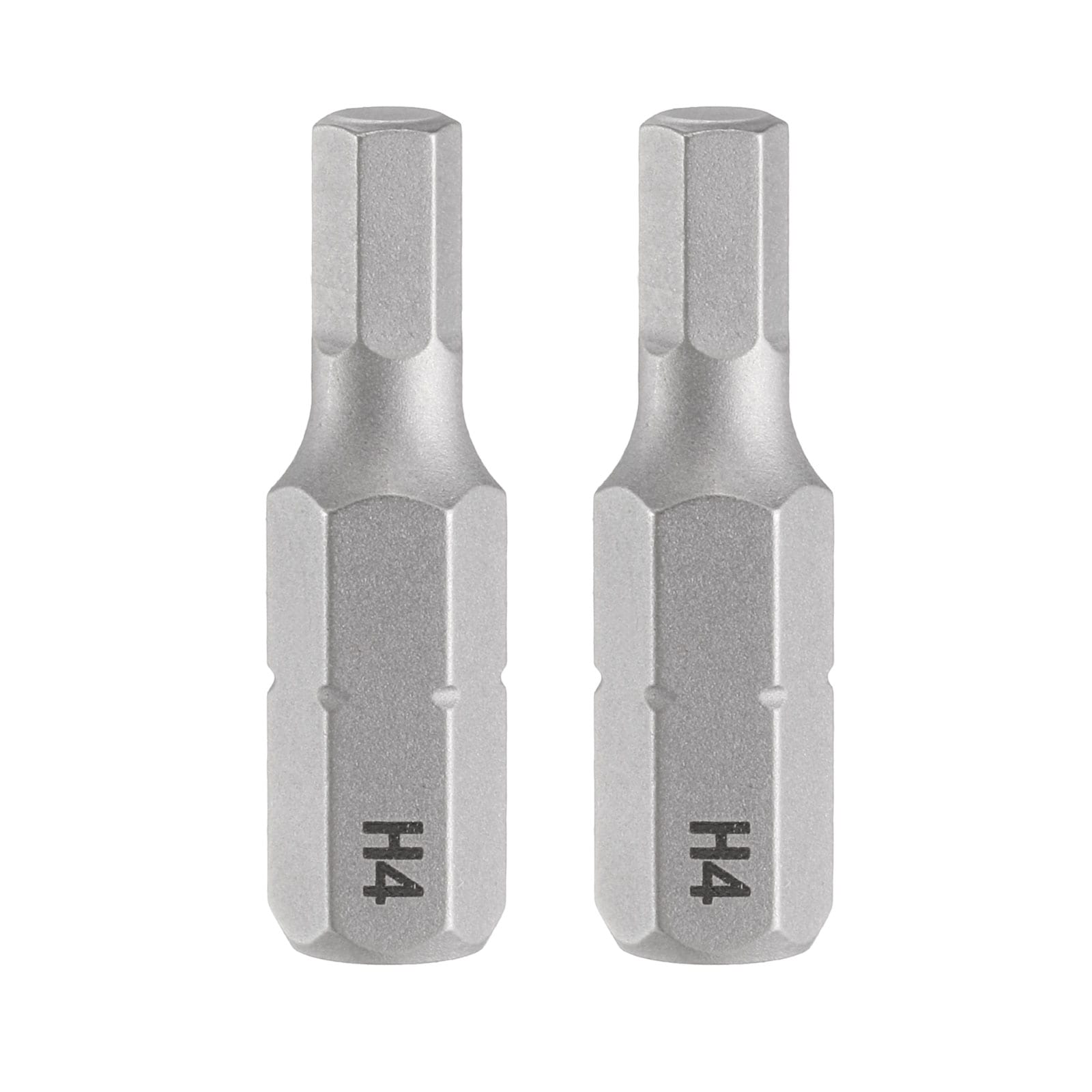 Harfington 2pcs H4.0 Hex Screwdriver Bit 1/4 Inch Hex Shank 25mm/1 Inch Length Magnetic Hexagon Head S2 Steel Screw Driver Bit #S26030900UX3107