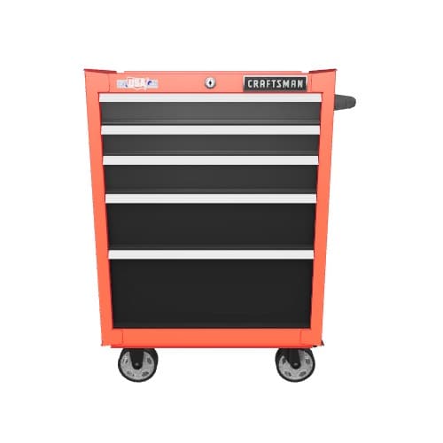 CRAFTSMAN 2000 Series 26-in W x 36.5-in H 5-Drawer Steel Rolling Tool Cabinet (Red) CRAFTSMAN 2000 Series 26-in W x 36.5-in H 5-Drawer Steel Rolling Tool Cabinet (Red)