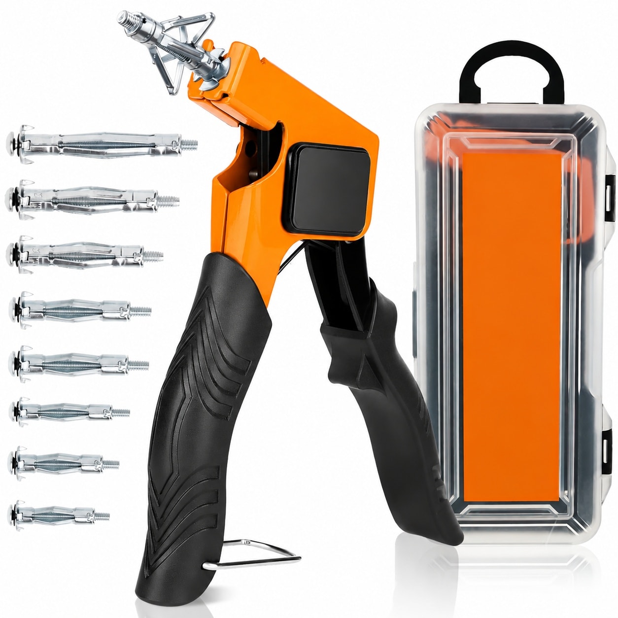 DYRCJ  Molly Bolts for Drywall and Plaster Walls 32 Piece Set with Setting Tool Heavy Duty Hollow Wall Anchors in 8 Sizes for Secure Mounting