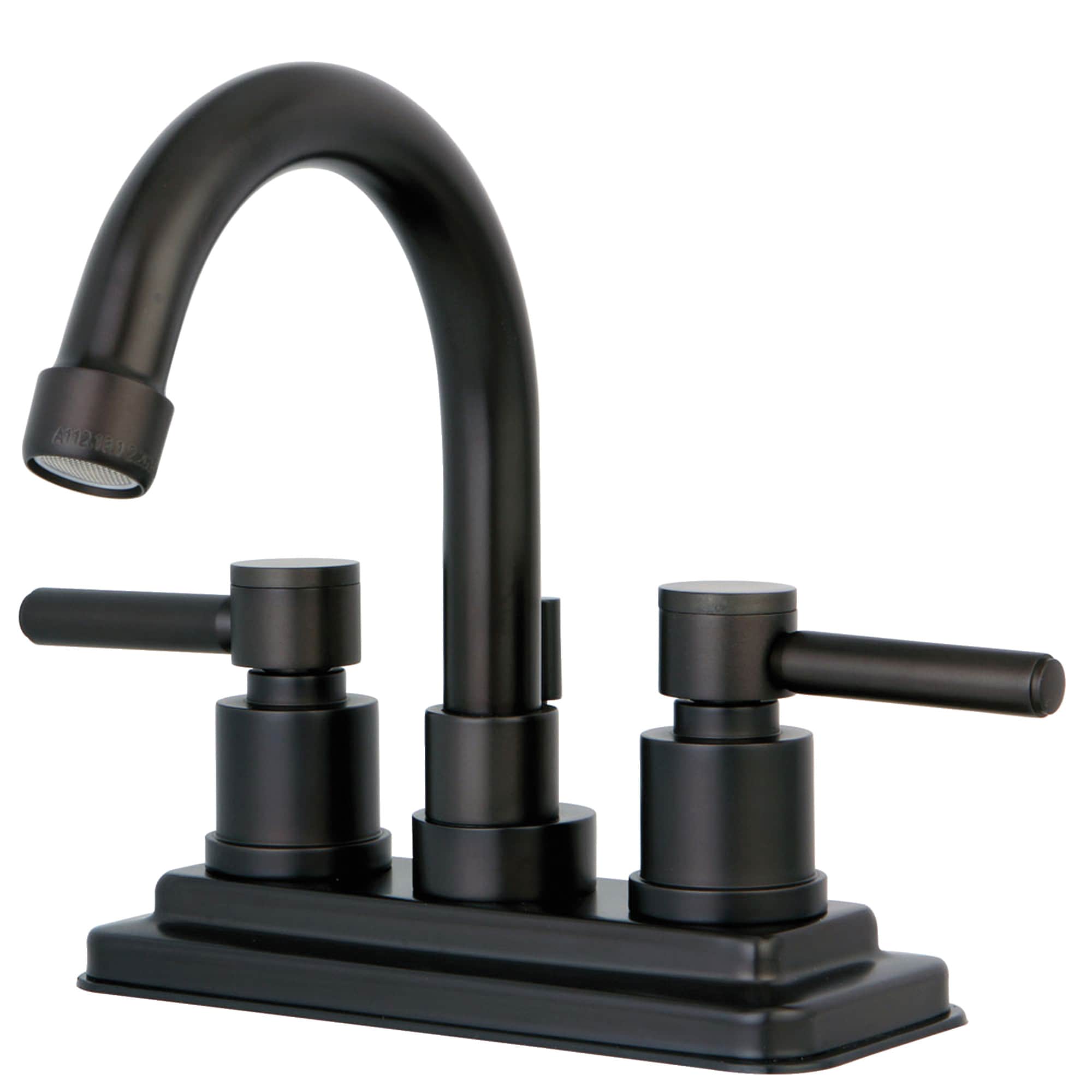 Elements of Design ES8665DL Oil-rubbed bronze 4-in centerset 2-handle Low-arc Residential Handle Bathroom Sink Faucet with Drain