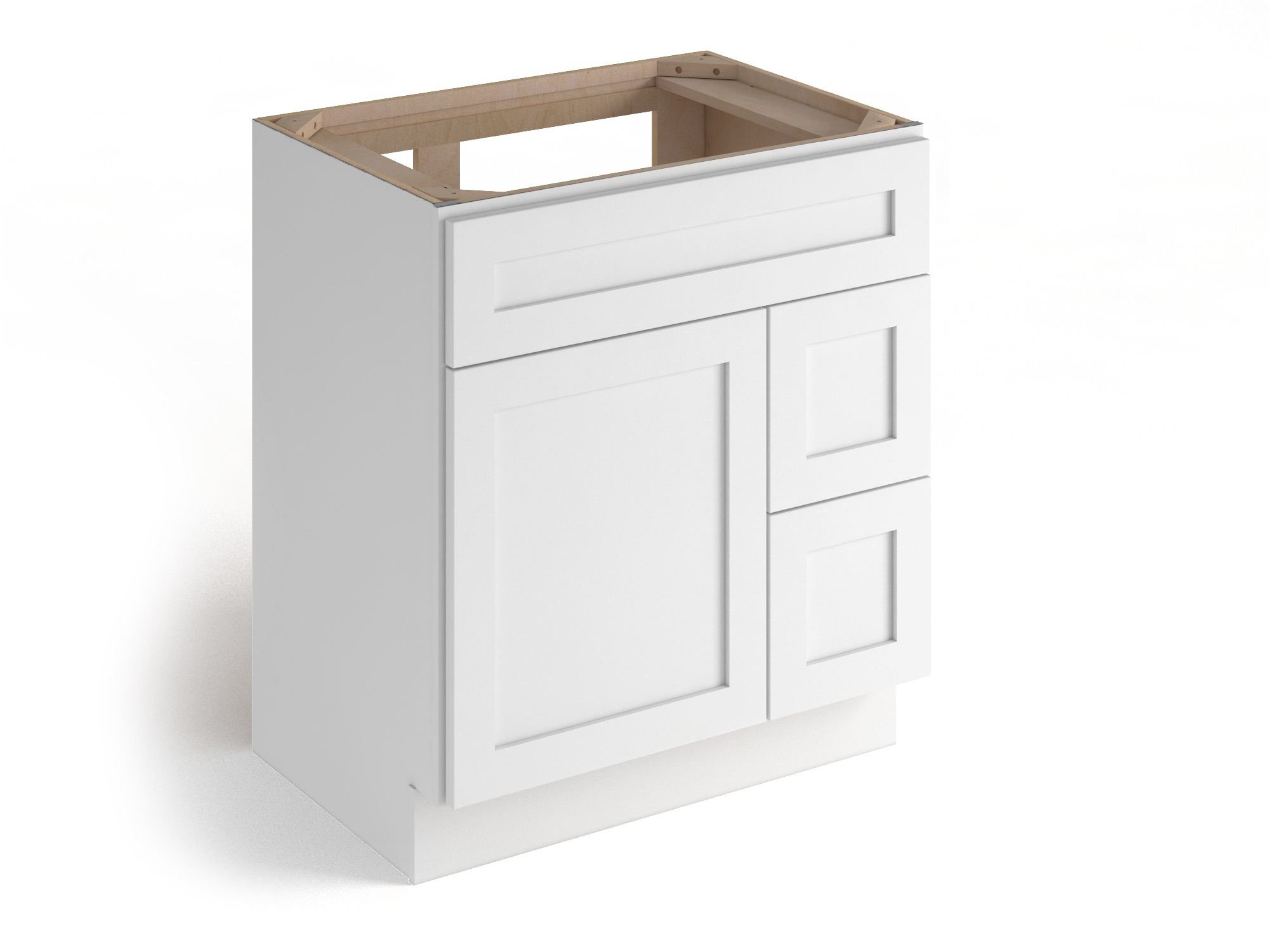 Valleywood Cabinetry Pure White 30-in Pure White Bathroom Vanity Base ...