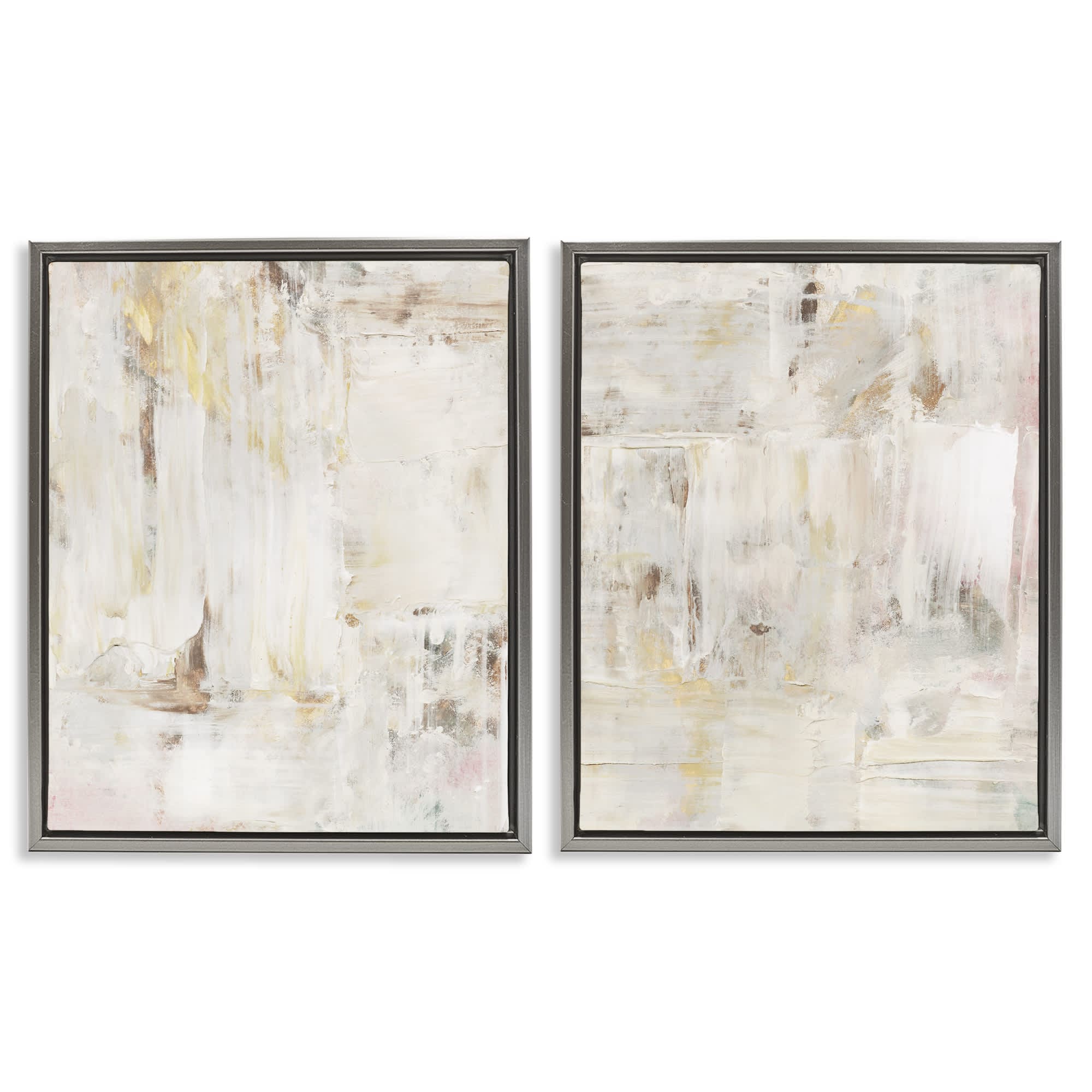 Stupell Industries B2-772-FFL-2PC-16X20 Contemporary Muted Abstracts 2pc Floating Frame Set design by Victoria Barnes
