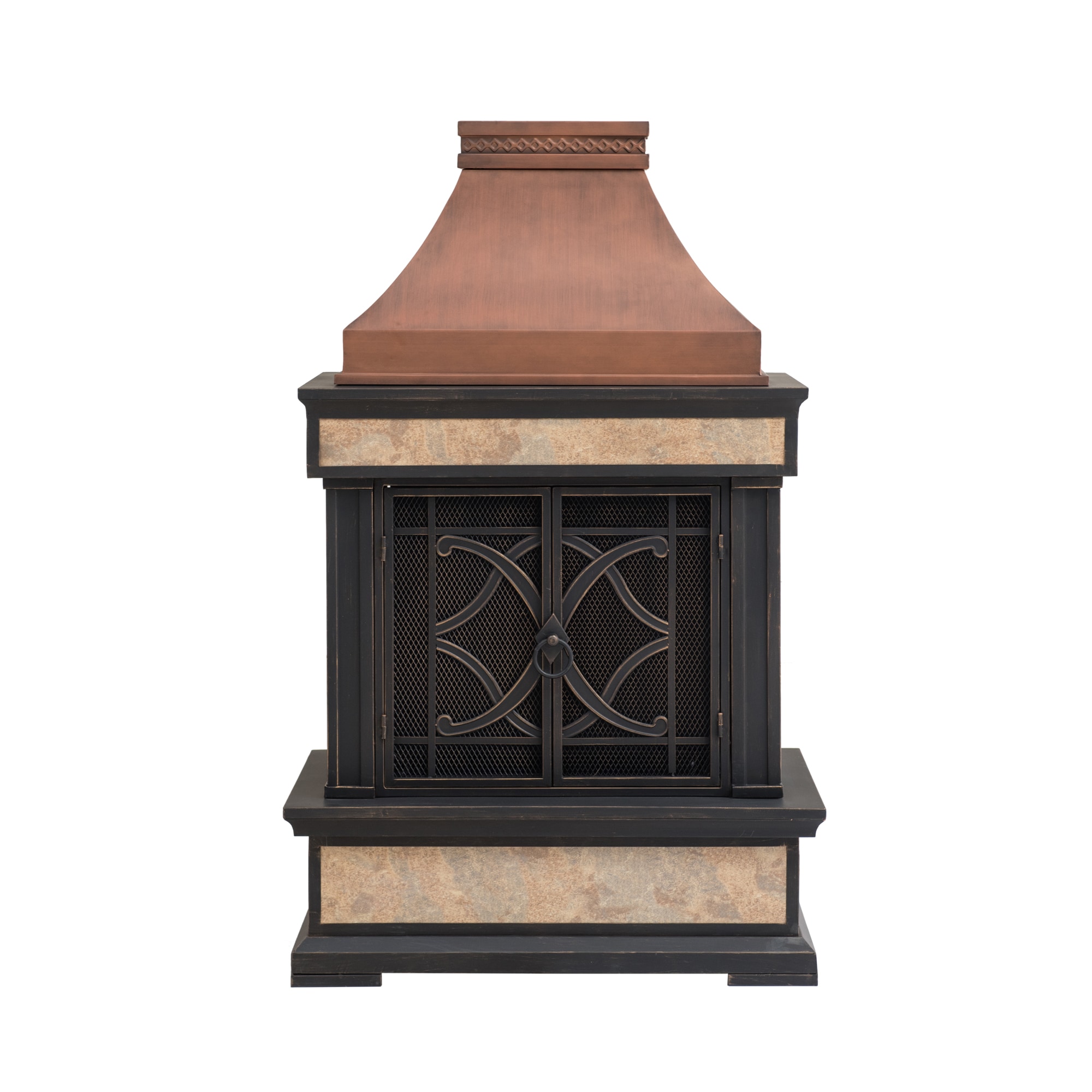 Sunjoy Copper Steel Outdoor Wood-Burning Fireplace in the Outdoor Wood- Burning Fireplaces department at