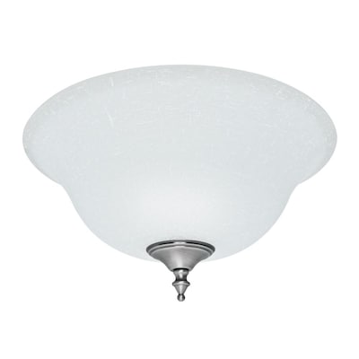 Hunter 6 In X 14 Bowl White Linen Clear Glass Ceiling Fan Light Shade With 2 1 4 Setcrew Fitter The Shades Department At Com - Ceiling Fan Light Glass Globe Replacement