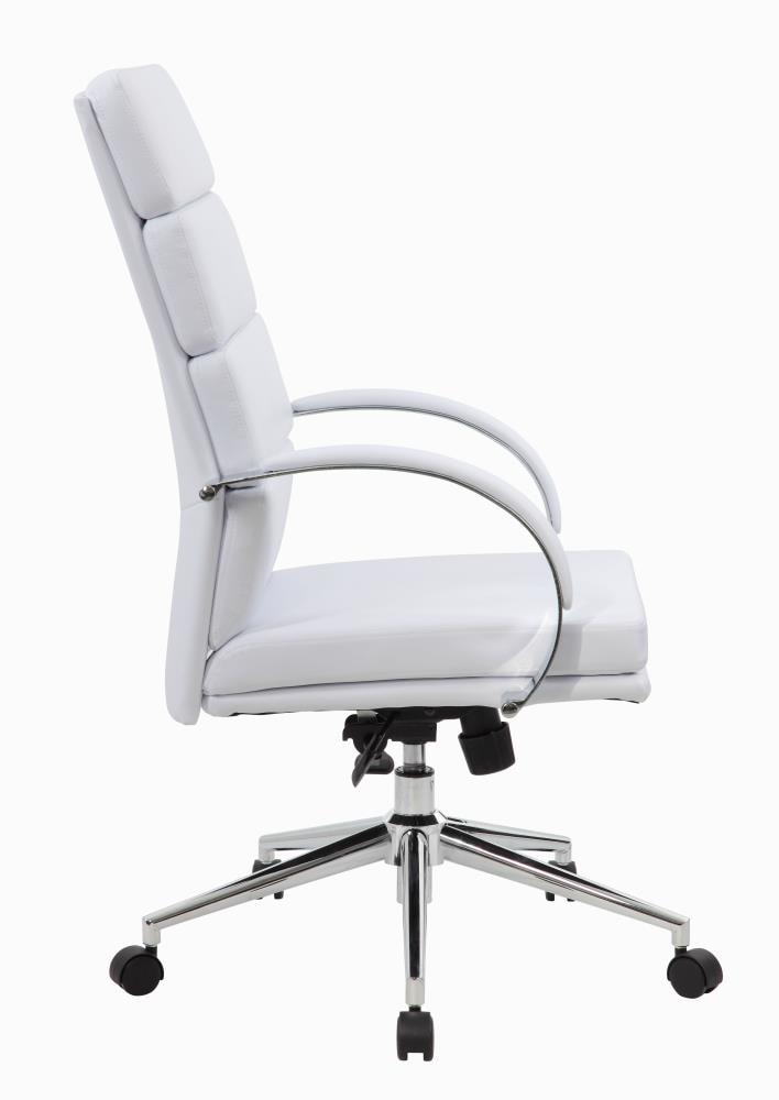 Boss Office Products White Contemporary Ergonomic Adjustable Height ...