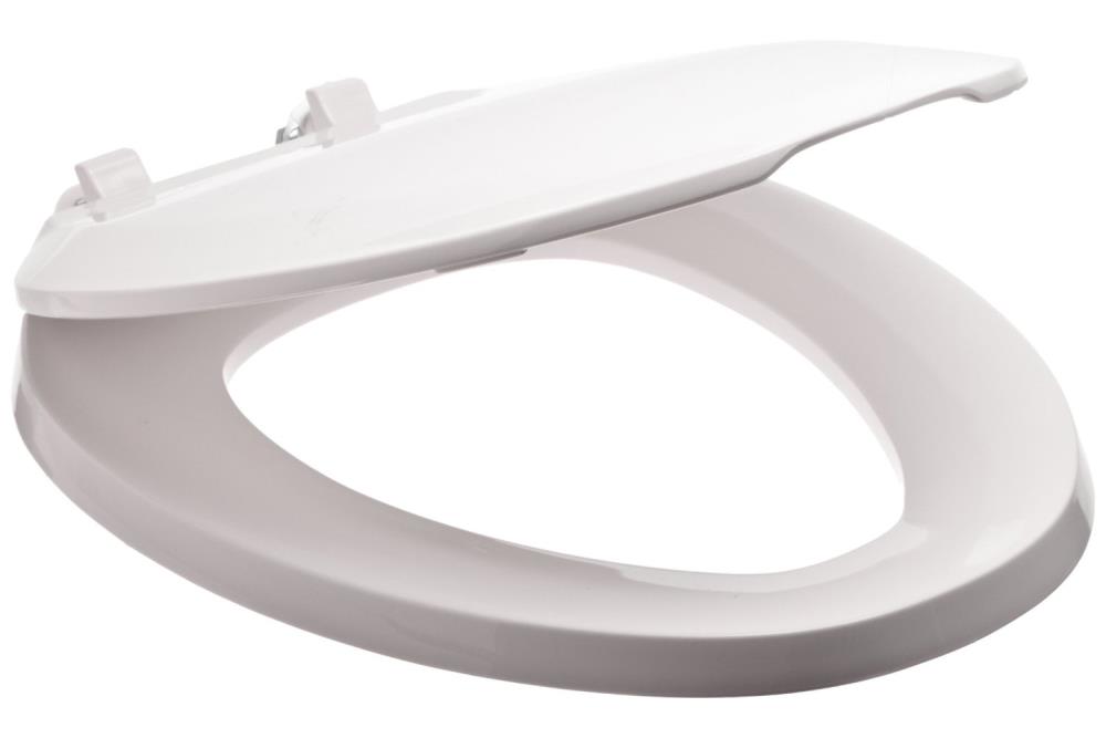 Zurn Plastic White Elongated Toilet Seat At