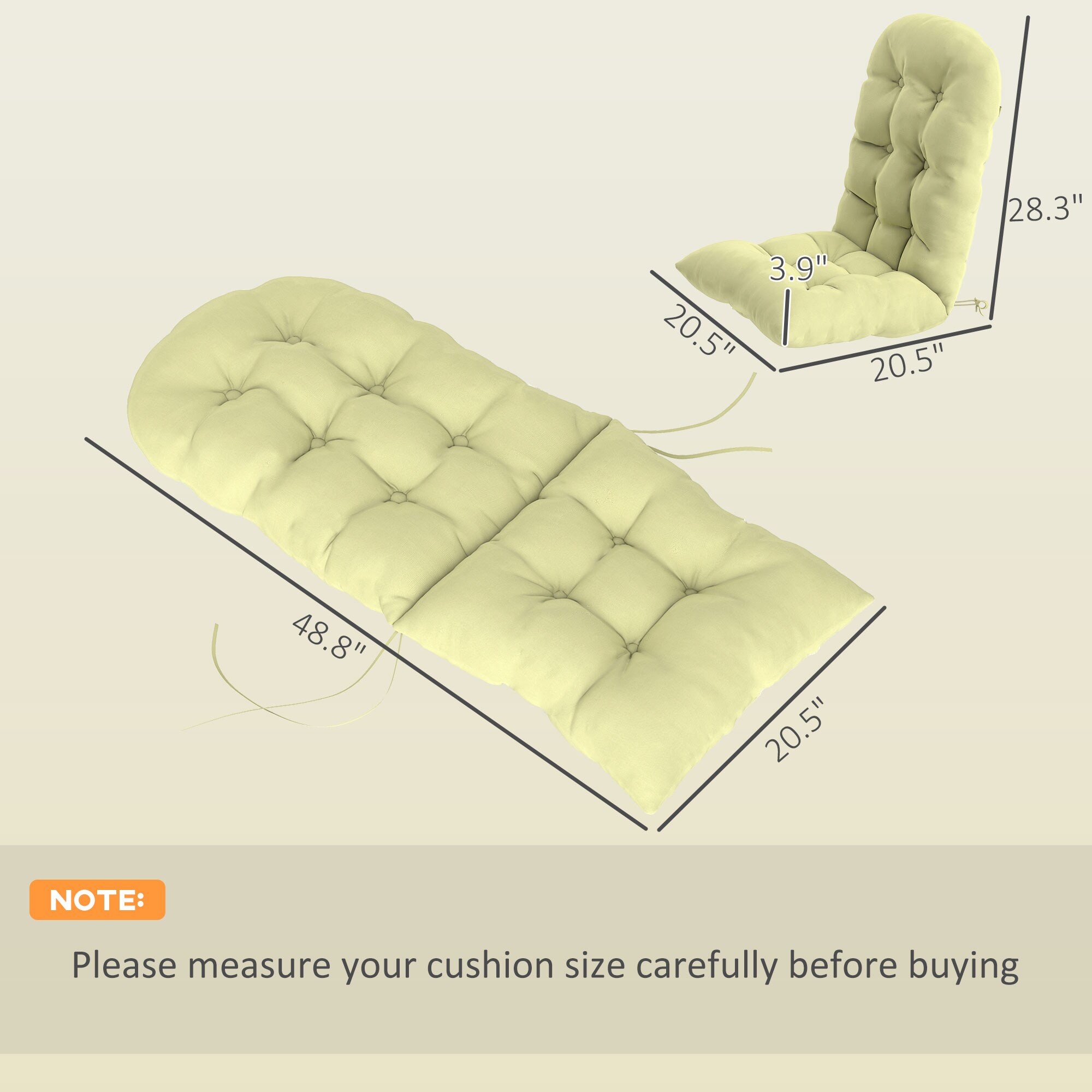 Outsunny 84G-689V00BG Patio-Furniture-Cushions - View #3