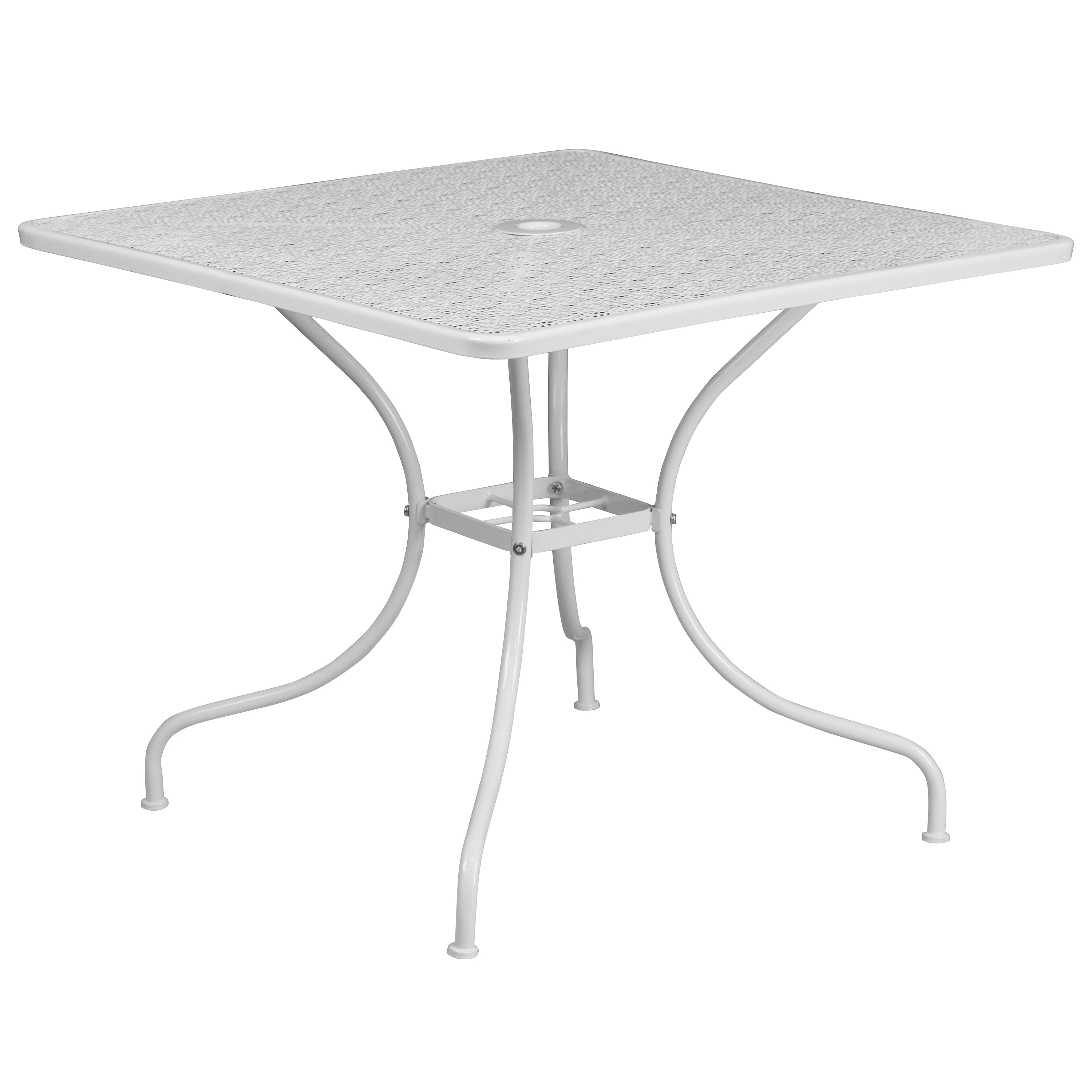 Flash Furniture 889142057604 Oia Square Outdoor Dining 35.5-in W x 35.5-in L with Umbrella Hole